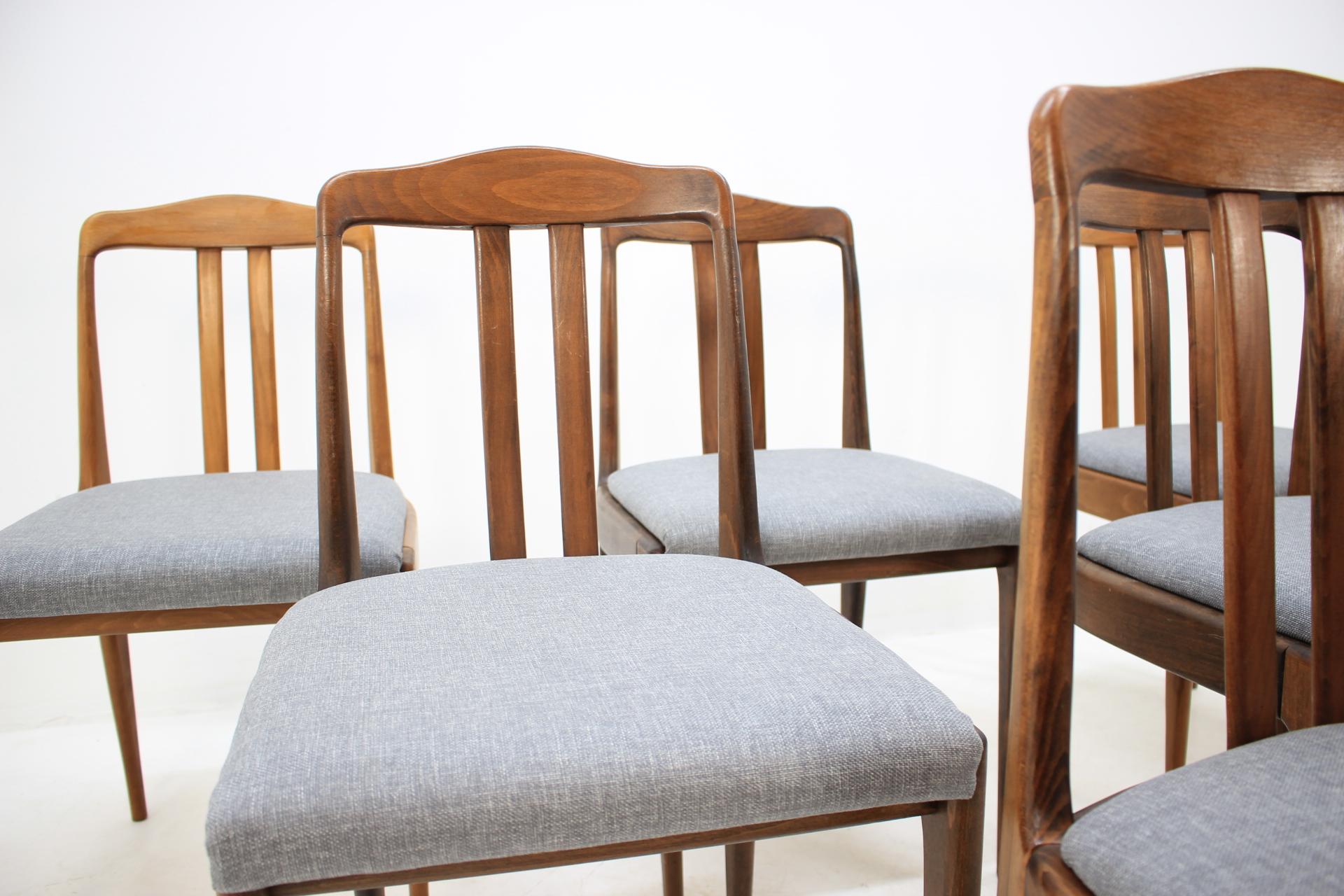 Set of Six Midcentury Dining Chairs in Style of Johannes Andersen, Denmark 1960s 3