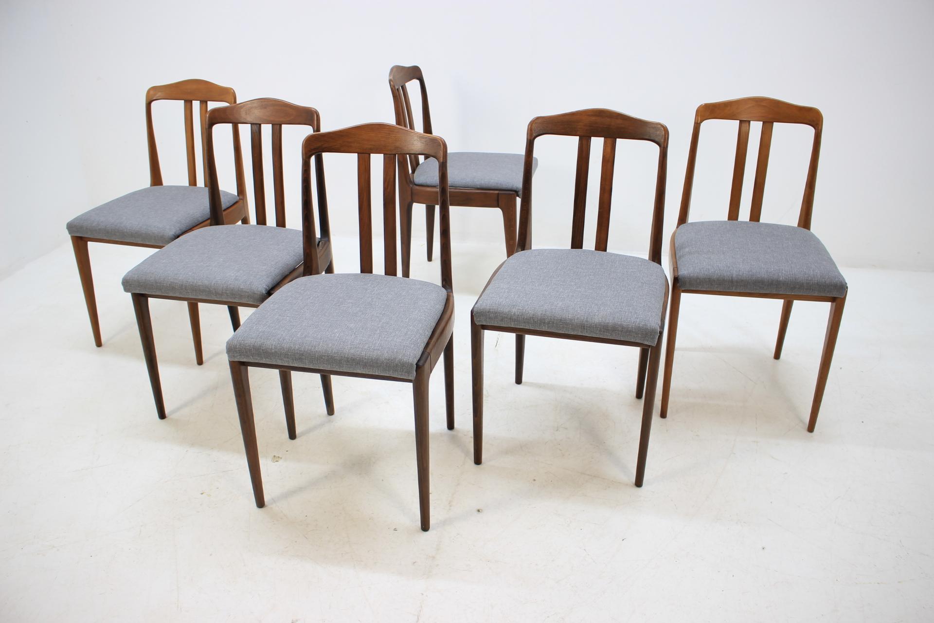 Set of Six Midcentury Dining Chairs in Style of Johannes Andersen, Denmark 1960s 4