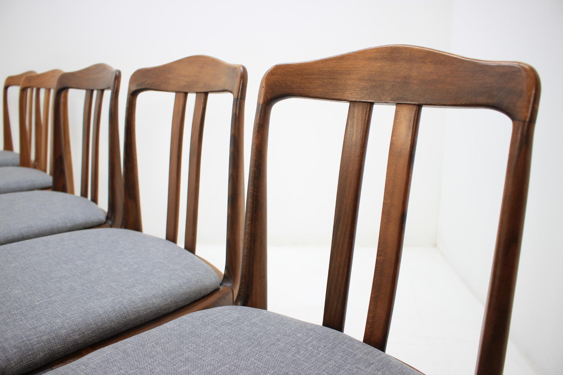 Mid-Century Modern Set of Six Midcentury Dining Chairs in Style of Johannes Andersen, Denmark 1960s