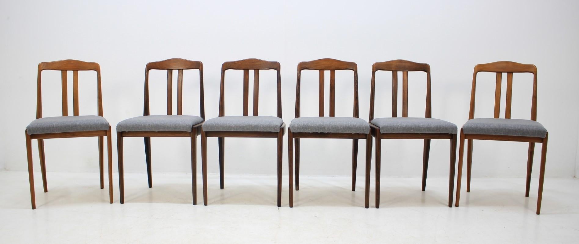 Danish Set of Six Midcentury Dining Chairs in Style of Johannes Andersen, Denmark 1960s