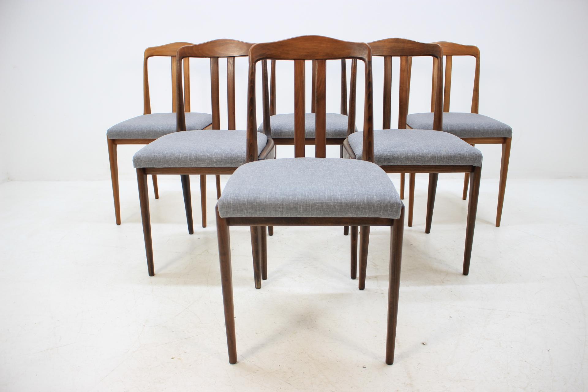 Set of Six Midcentury Dining Chairs in Style of Johannes Andersen, Denmark 1960s 1