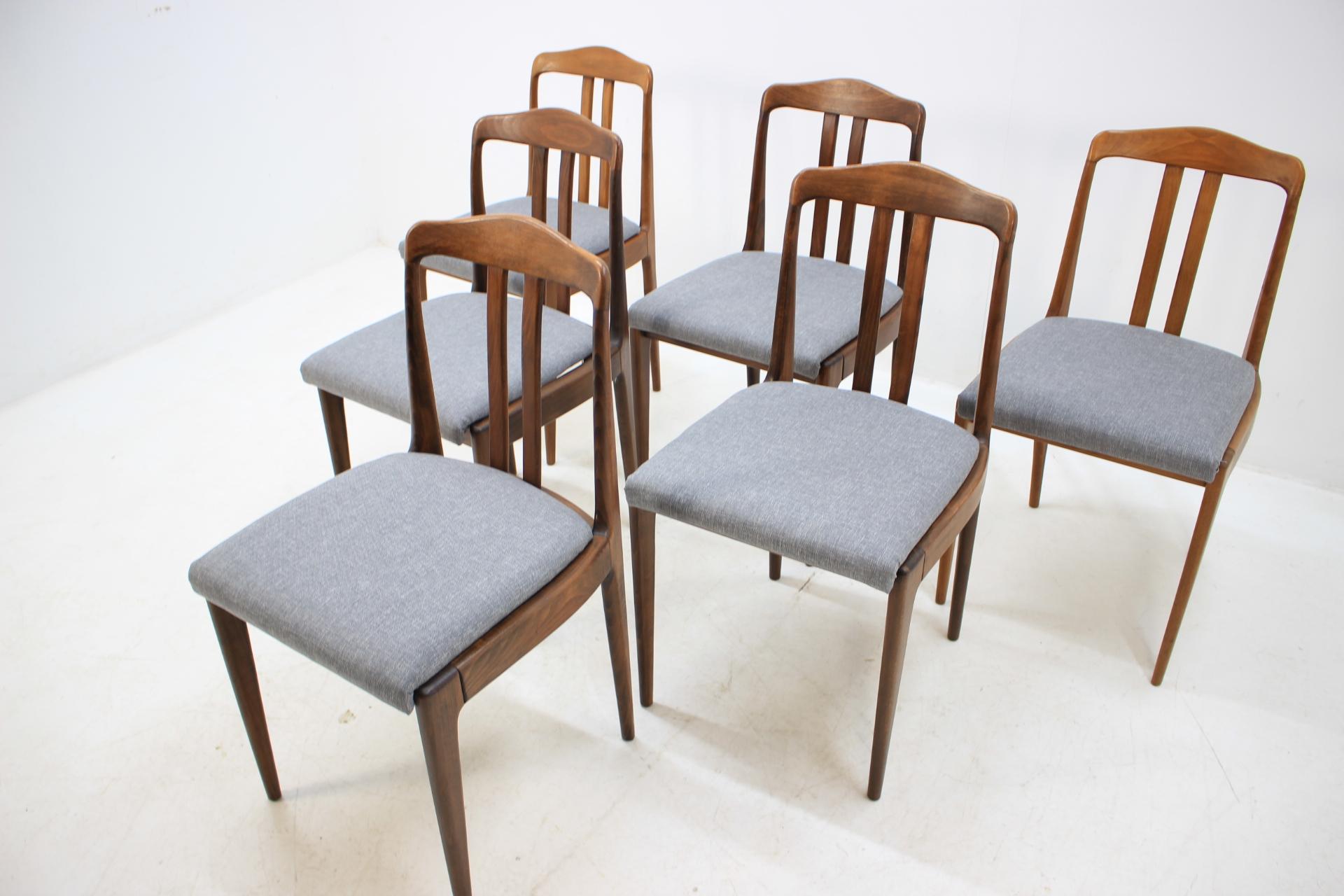 Set of Six Midcentury Dining Chairs in Style of Johannes Andersen, Denmark 1960s 2