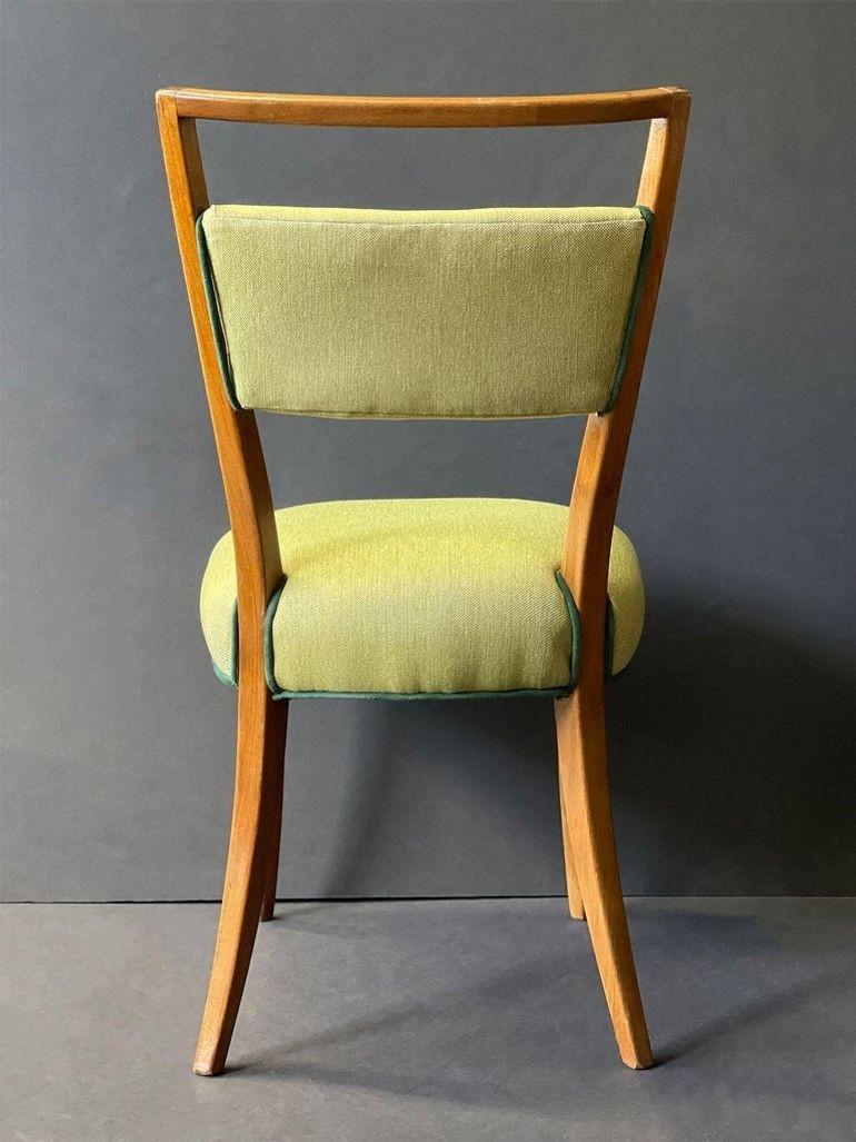 Set of Six Midcentury Dining Chairs in the Style of Carlo Molino In Good Condition For Sale In Los Angeles, CA