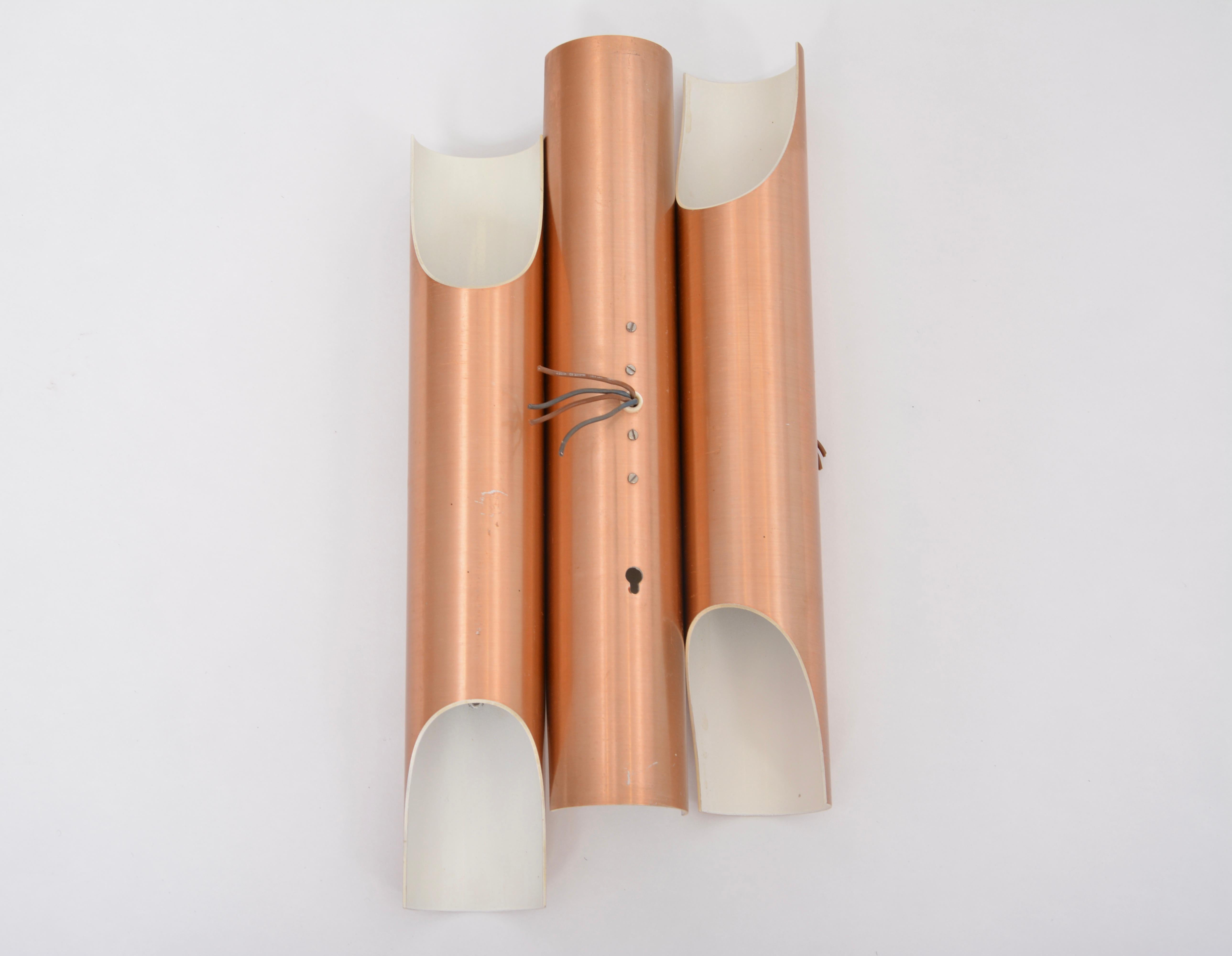 Set of six Midcentury Fuga metal wall light by Maija Liisa Komulainen for Raak For Sale 2