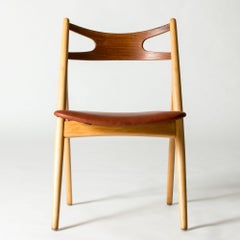 Set of six Midcentury "Sawbuck" dining chairs, Hans J. Wegner, Denmark, 1960s