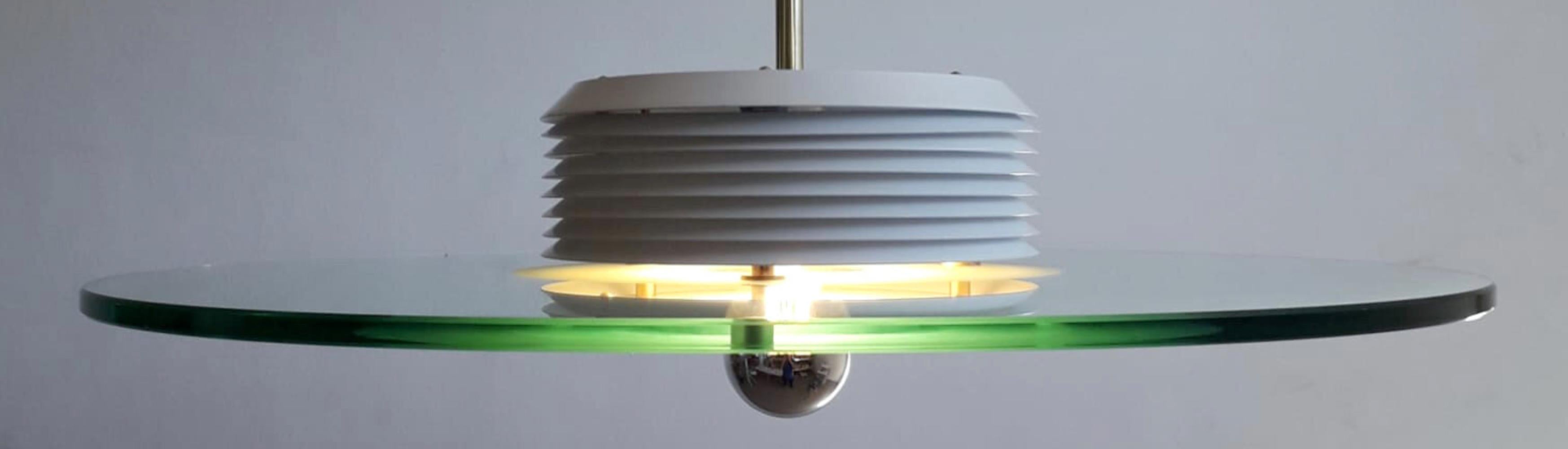 Late 20th Century Set of Six Midcentury Semi Flush Mounts by Fratelli Martini . Italy, 1970's. For Sale