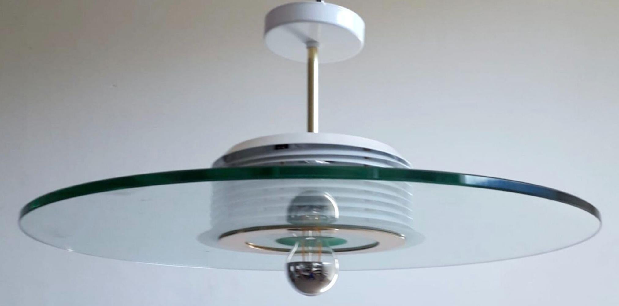 Set of Six Midcentury Semi Flush Mounts by Fratelli Martini . Italy, 1970's. For Sale 1
