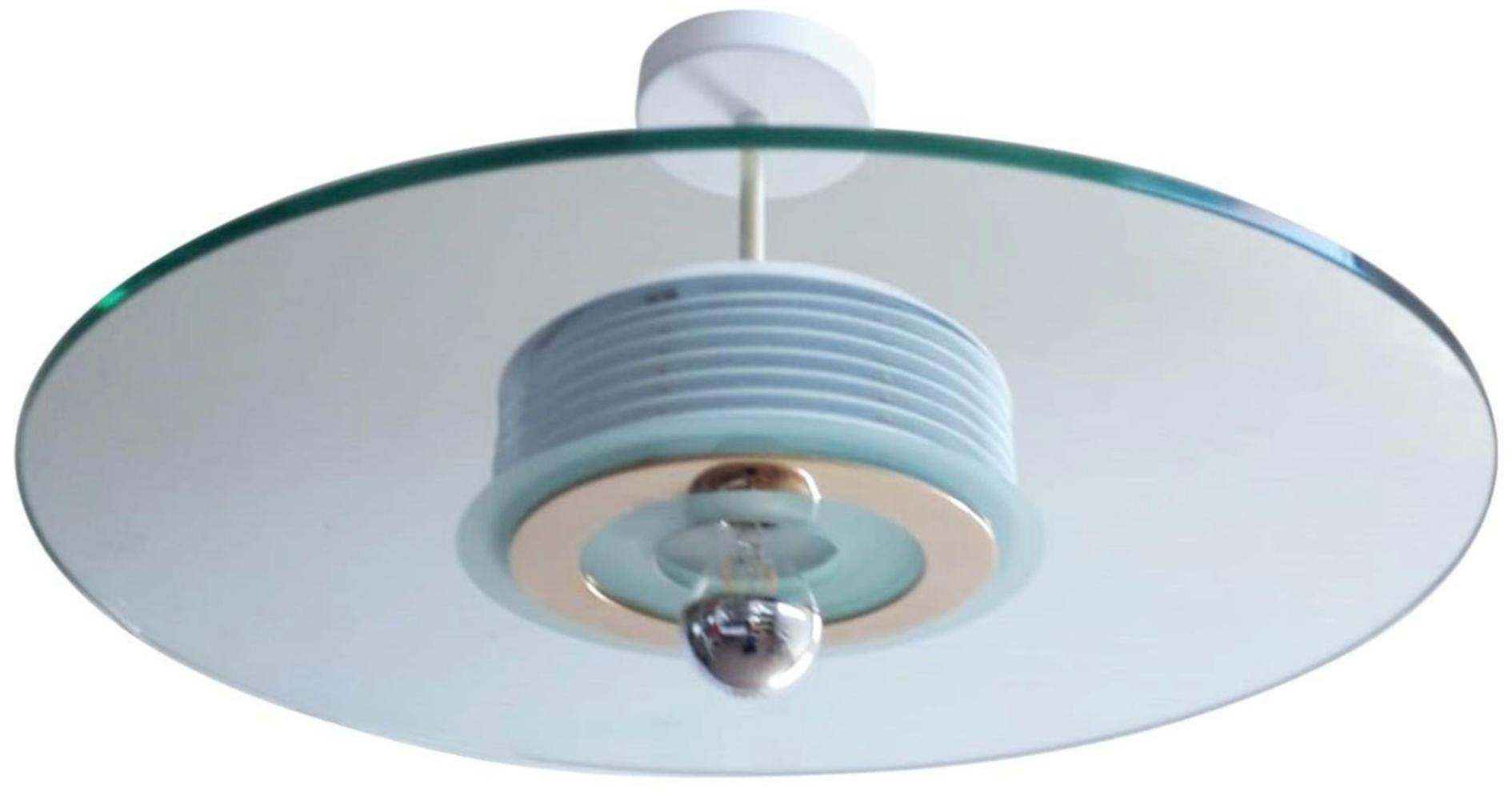 Set of Six Midcentury Semi Flush Mounts by Fratelli Martini . Italy, 1970's. For Sale 2