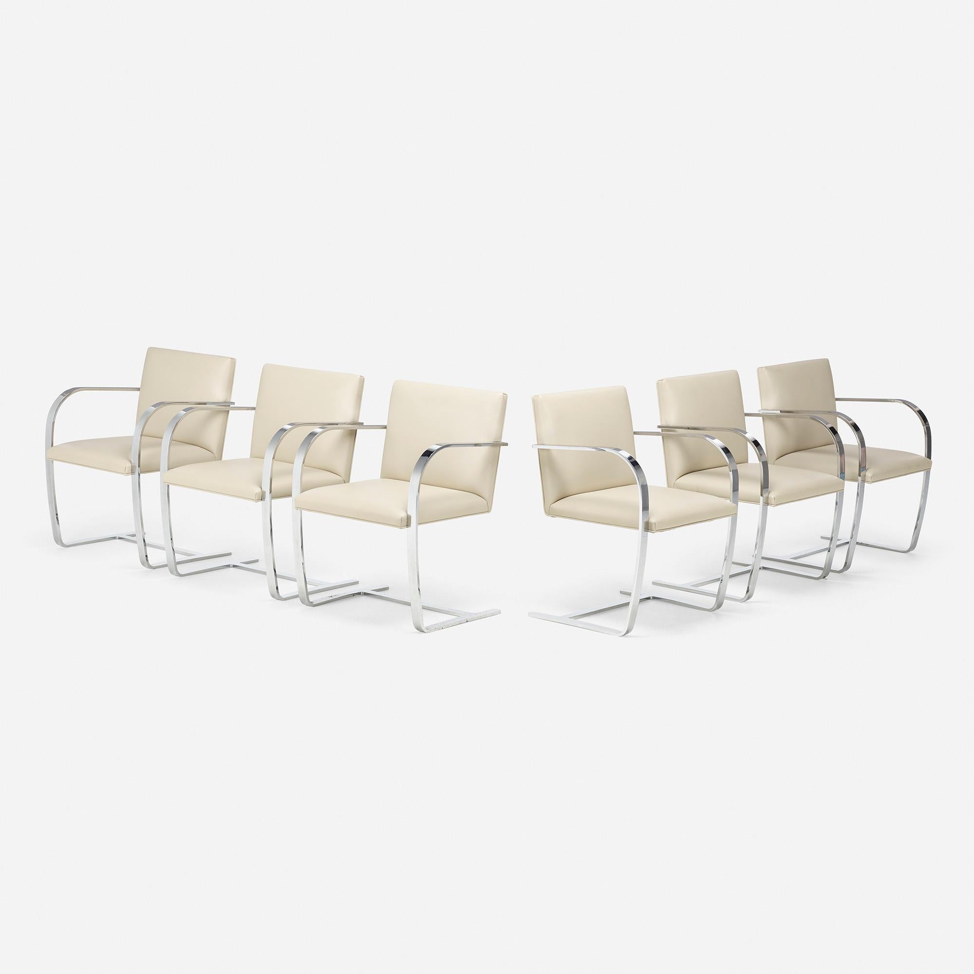Made by: Knoll Studio, Germany, 1929 / circa 1990

Material: leather, chrome-plated steel

Size: 23 w × 22 d × 31.5 h in

Description: Fabric manufacturer's label to underside of each example ‘Distributed by Knoll Inc’.