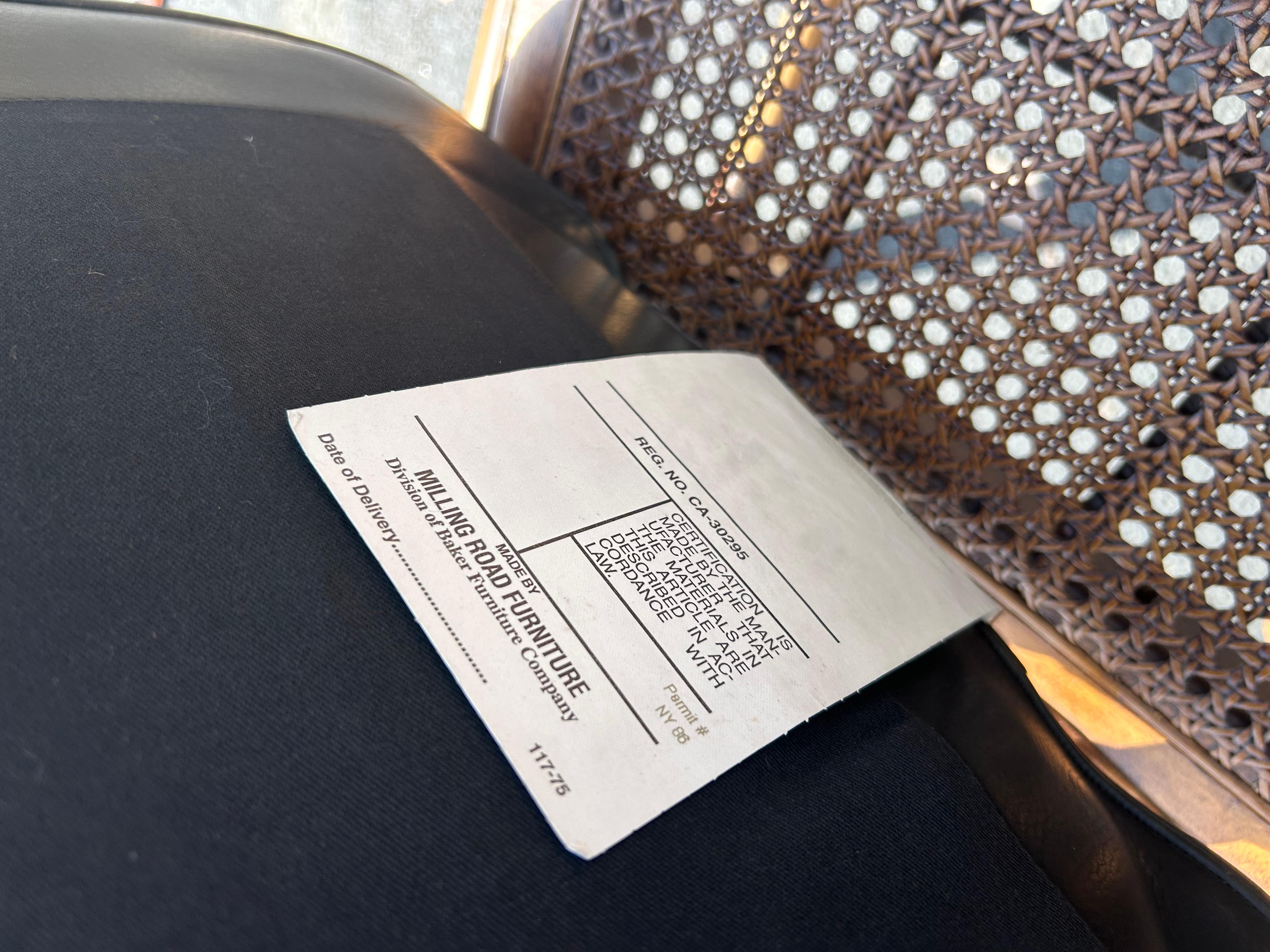 Sechser-Set Milling Road von Baker Furniture Rattan-Esszimmerstühle im Angebot 6