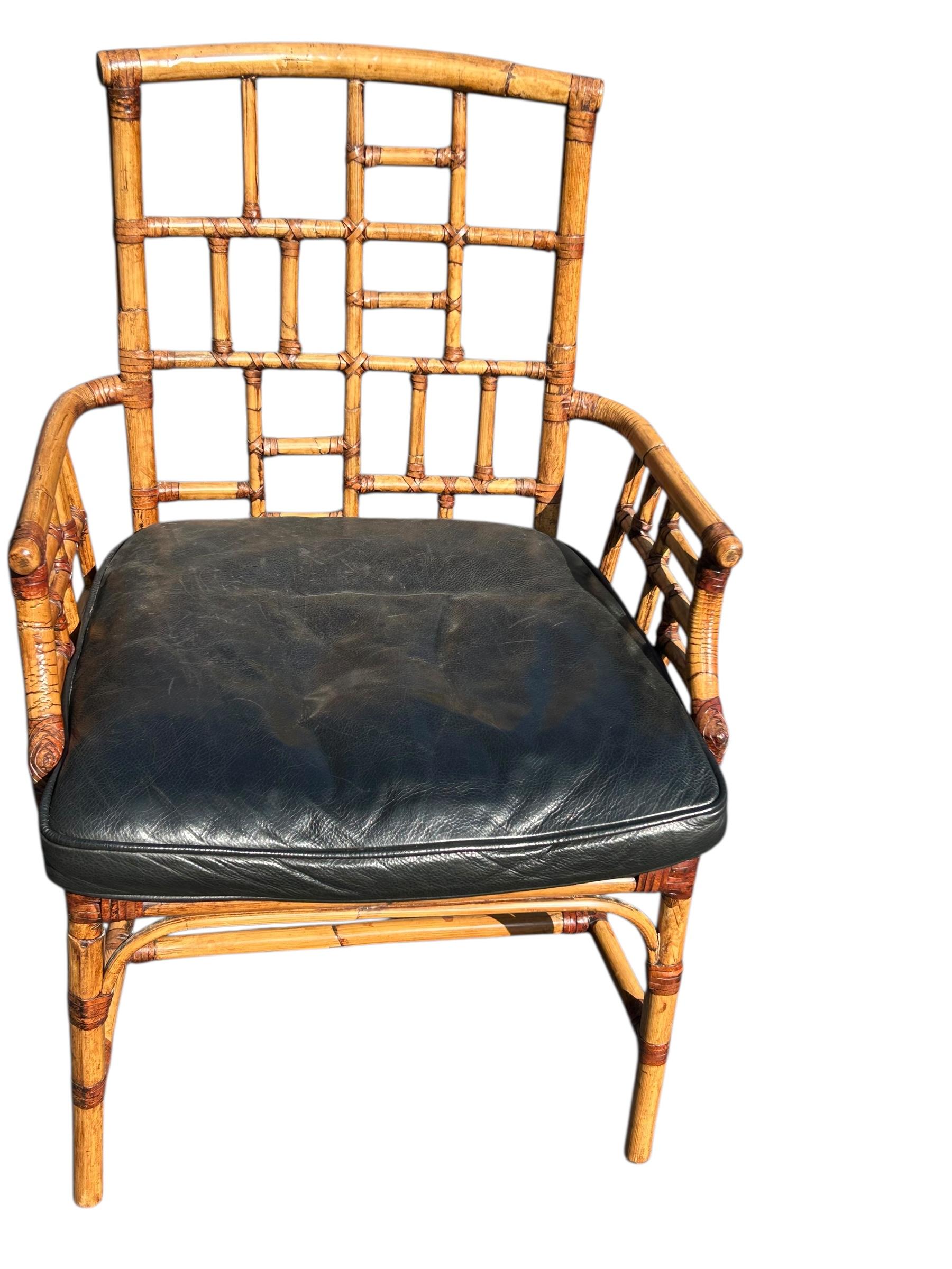 Sechser-Set Milling Road von Baker Furniture Rattan-Esszimmerstühle im Angebot 11