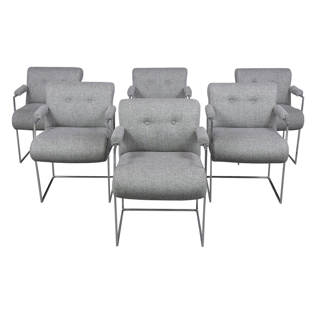 Mid-Century Modern Six Milo Baughman for Thayer Coggin Dining Chairs 