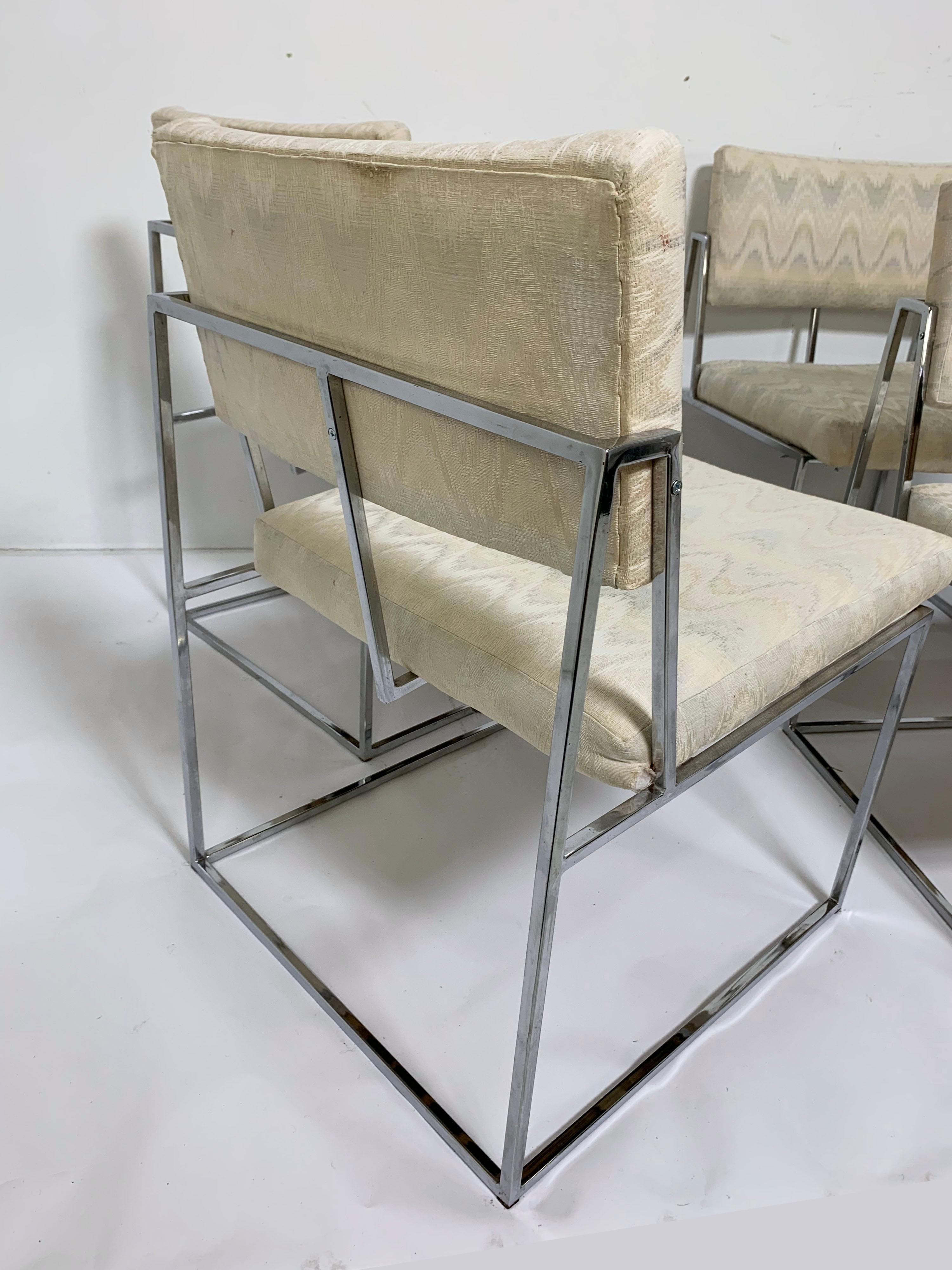 Mid-Century Modern Set of Six Milo Baughman for Thayer Coggin Dining Chairs, circa 1960s