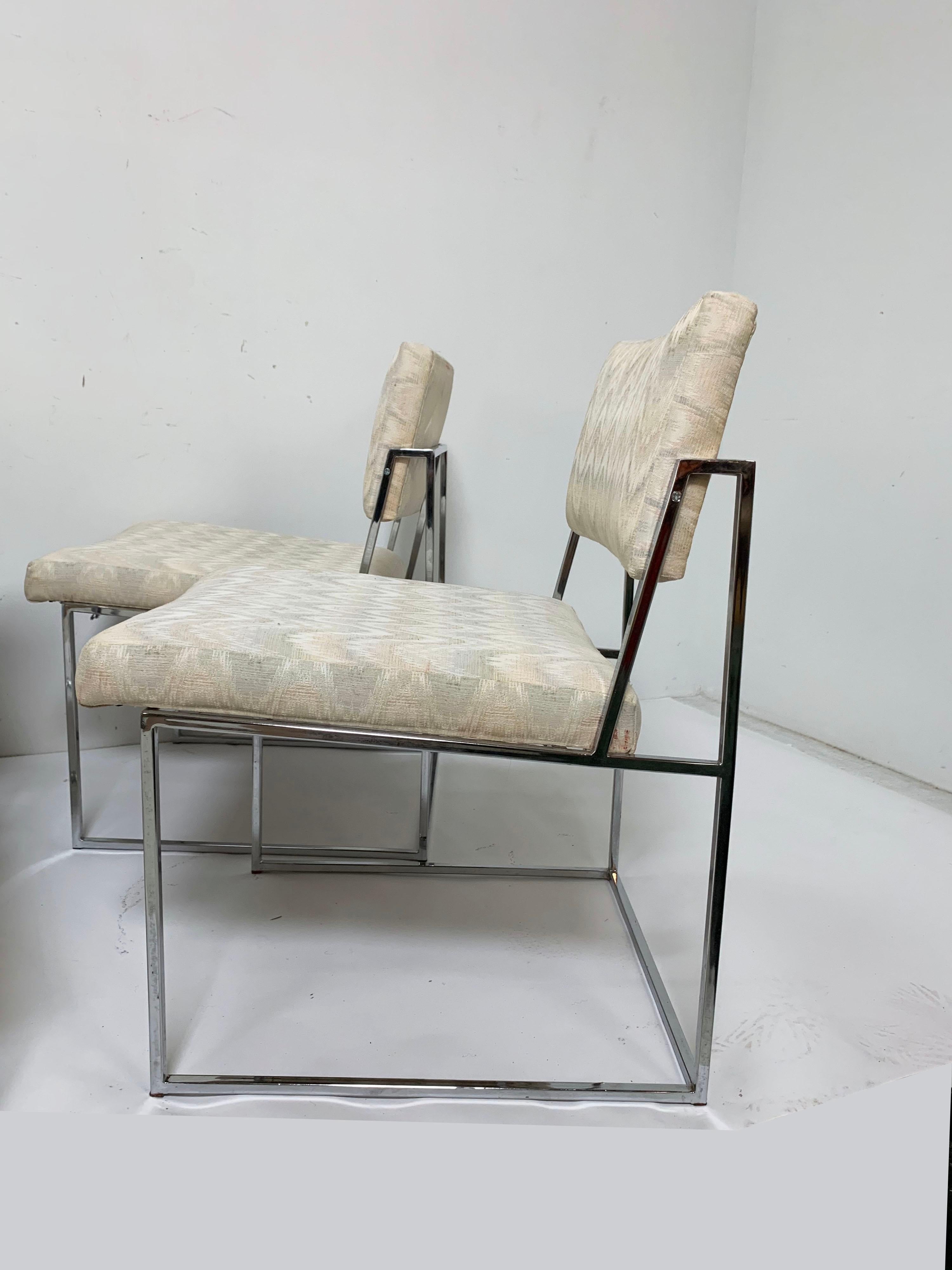 North American Set of Six Milo Baughman for Thayer Coggin Dining Chairs, circa 1960s