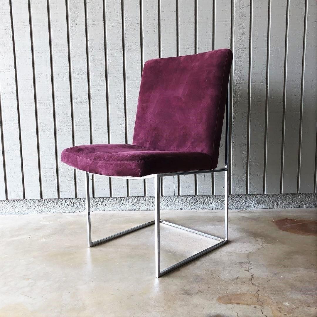 Mid-Century Modern Set of Six Milo Baughman for Thayer Coggin Floating Dining Chairs