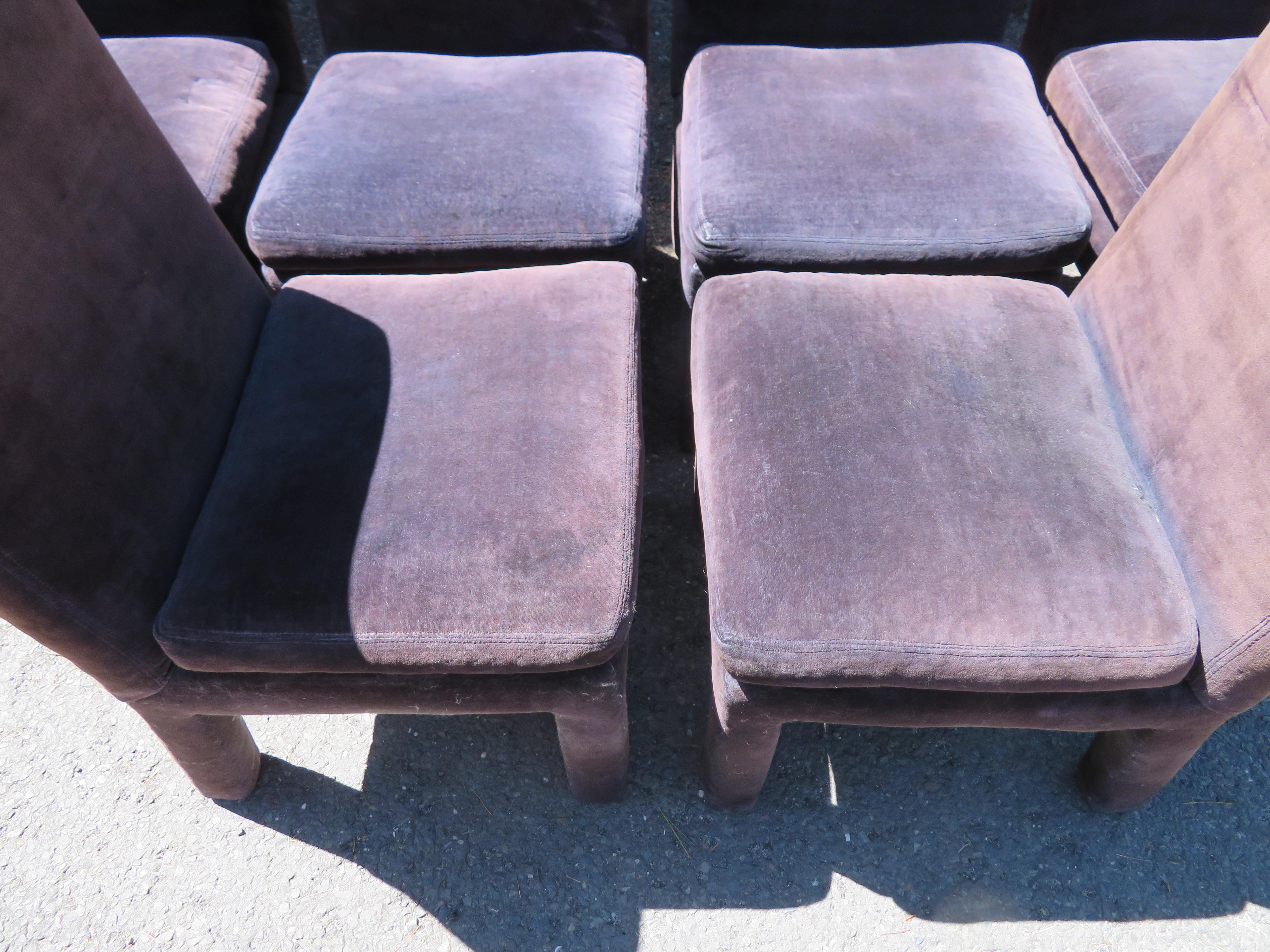 Set of Six Milo Baughman Parsons Dining Chairs Mid-Century Modern 1