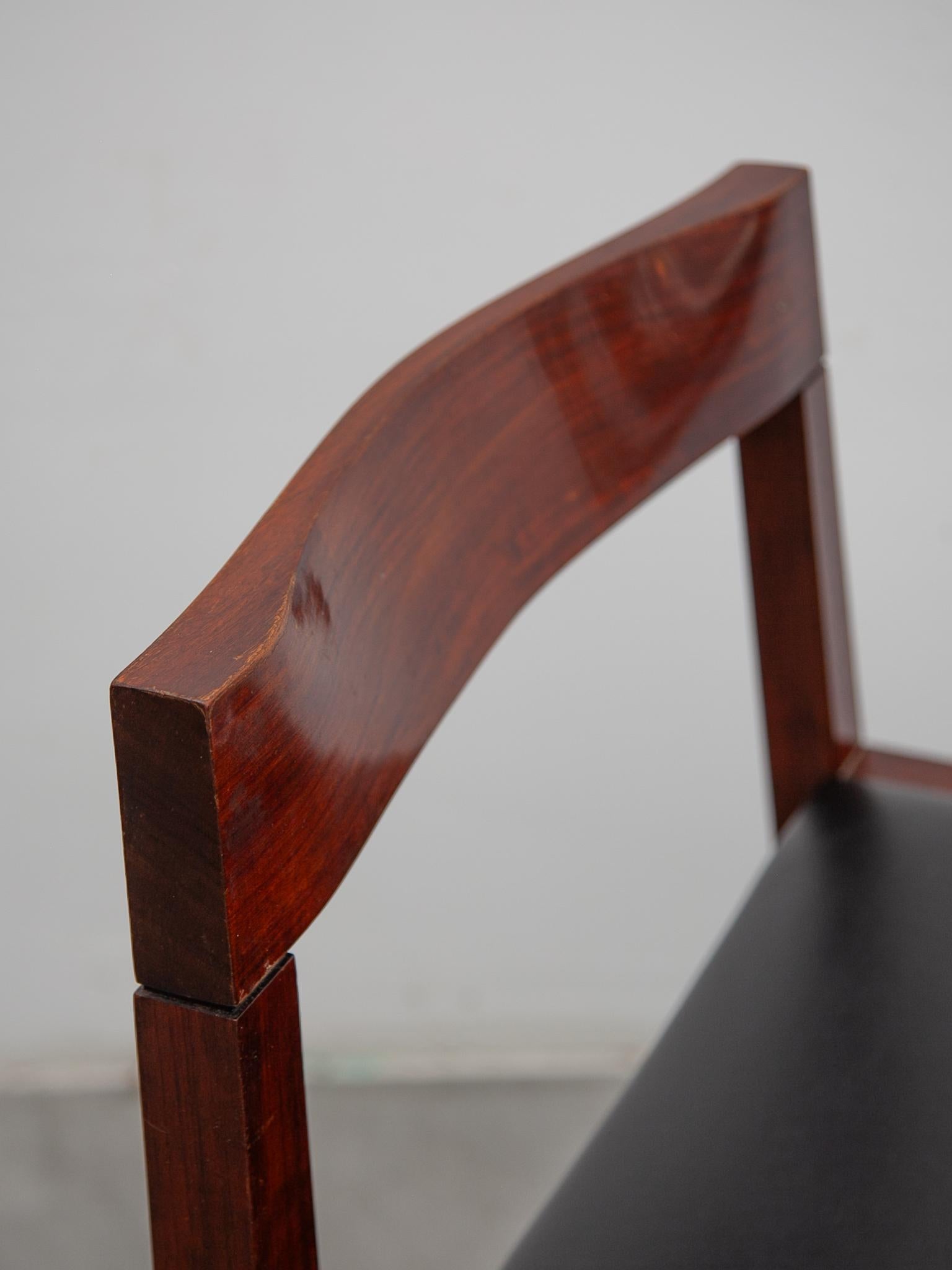 Ensemble de six chaises de salle à manger minimalistes conçues par Alfred Hendrickx, 1959 Belform en vente 4