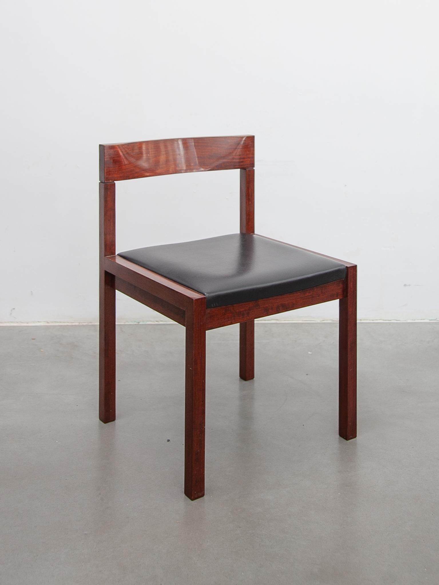 Belge Ensemble de six chaises de salle à manger minimalistes conçues par Alfred Hendrickx, 1959 Belform en vente