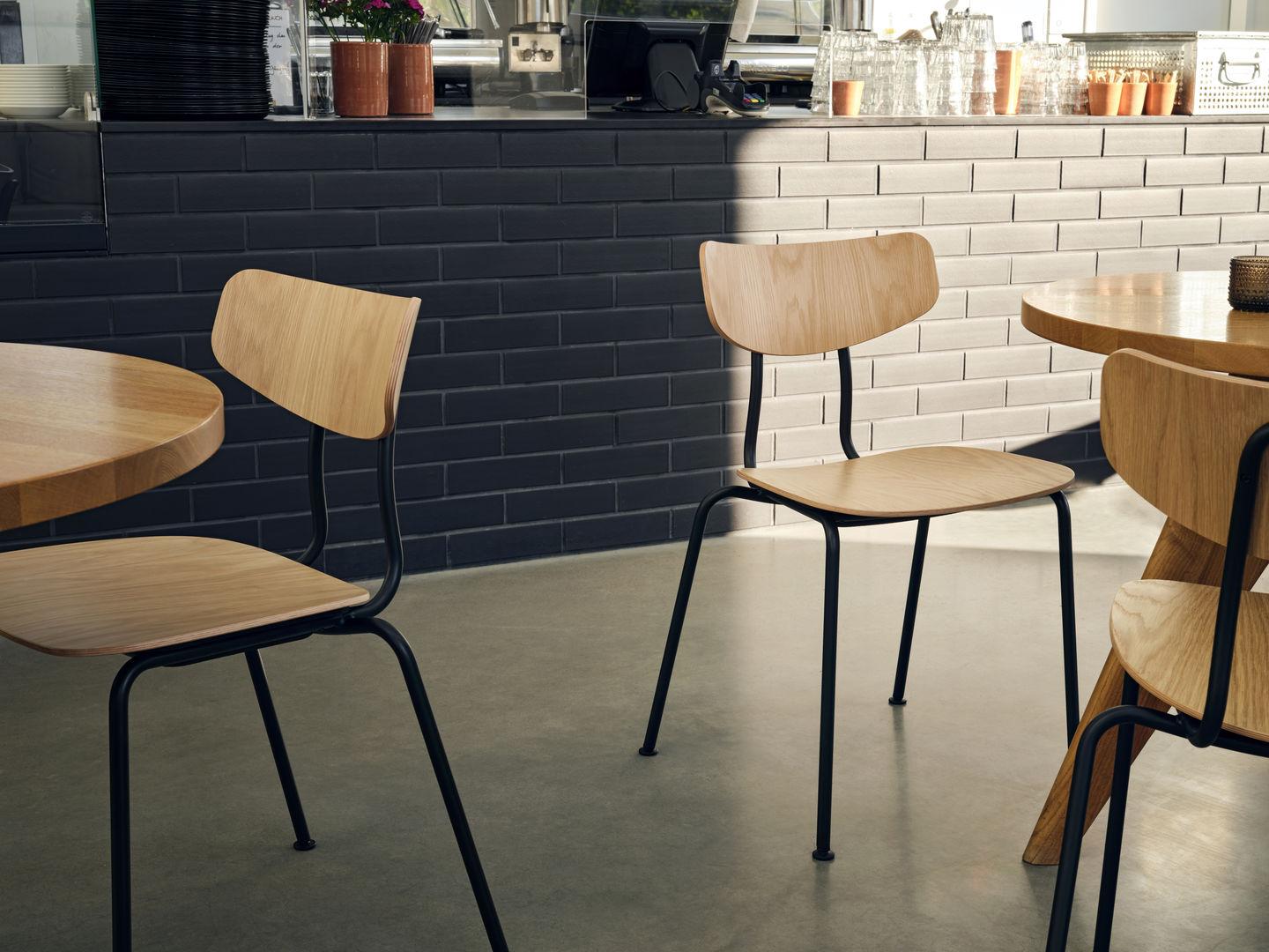 Set of Six Moca Chairs in Plywood and Metal Designed by Jasper Morrison 7