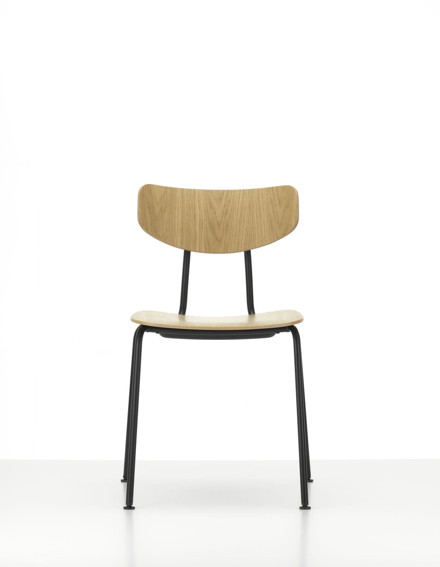 Set of Six Moca Chairs in Plywood and Metal Designed by Jasper Morrison 1