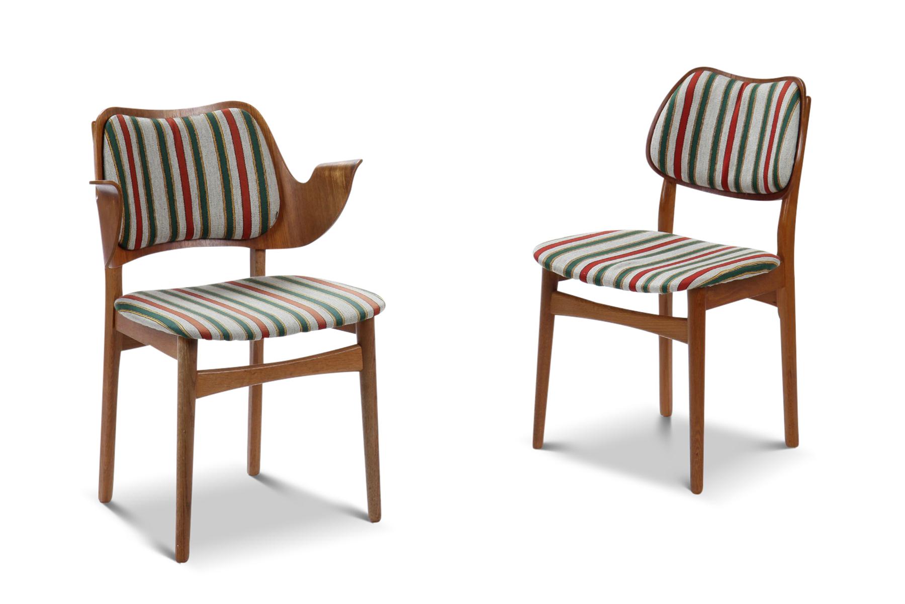 Set of Six Model 107 Dining Chairs by Hans Olsen in Teak For Sale 1