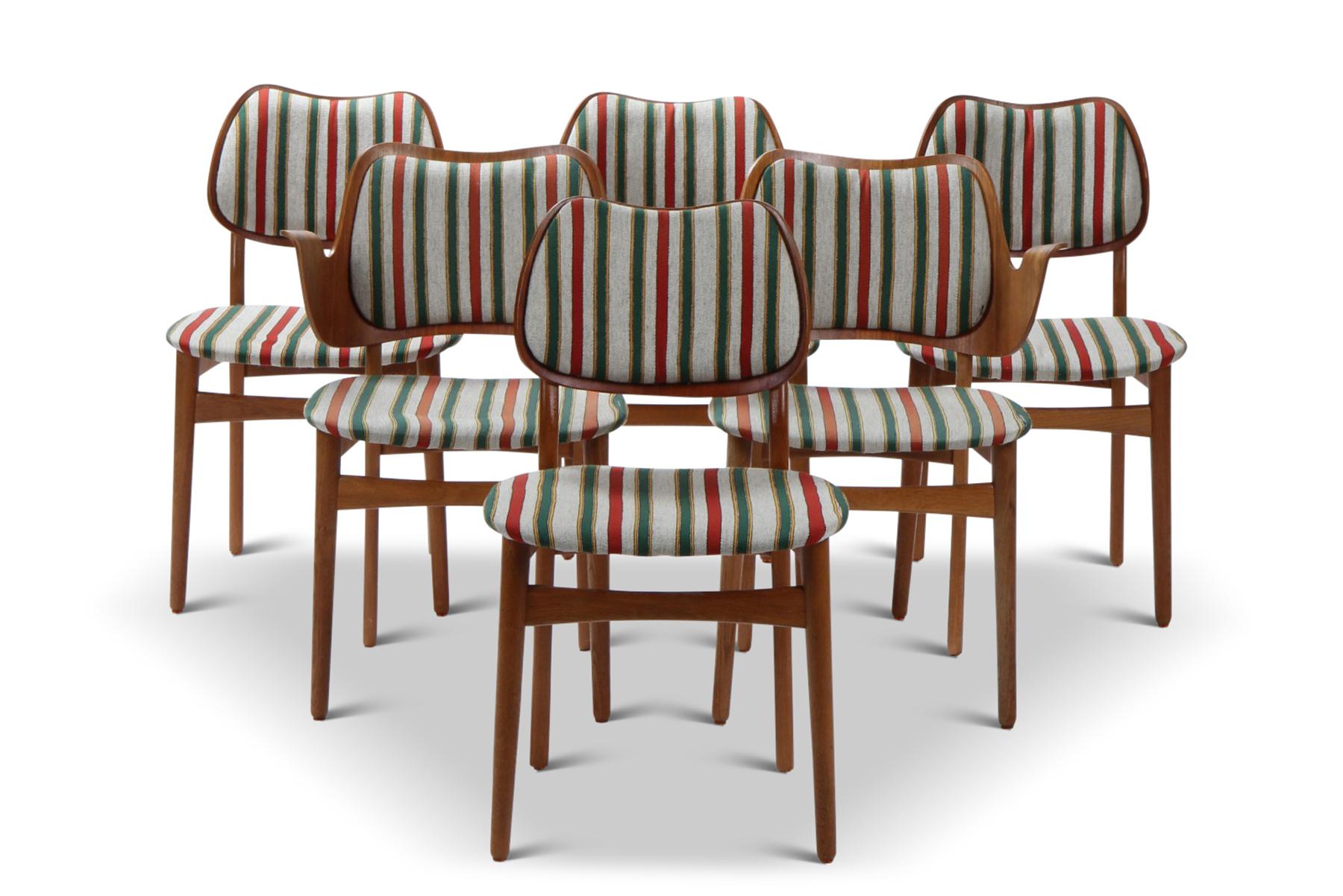 Set of Six Model 107 Dining Chairs by Hans Olsen in Teak For Sale 2
