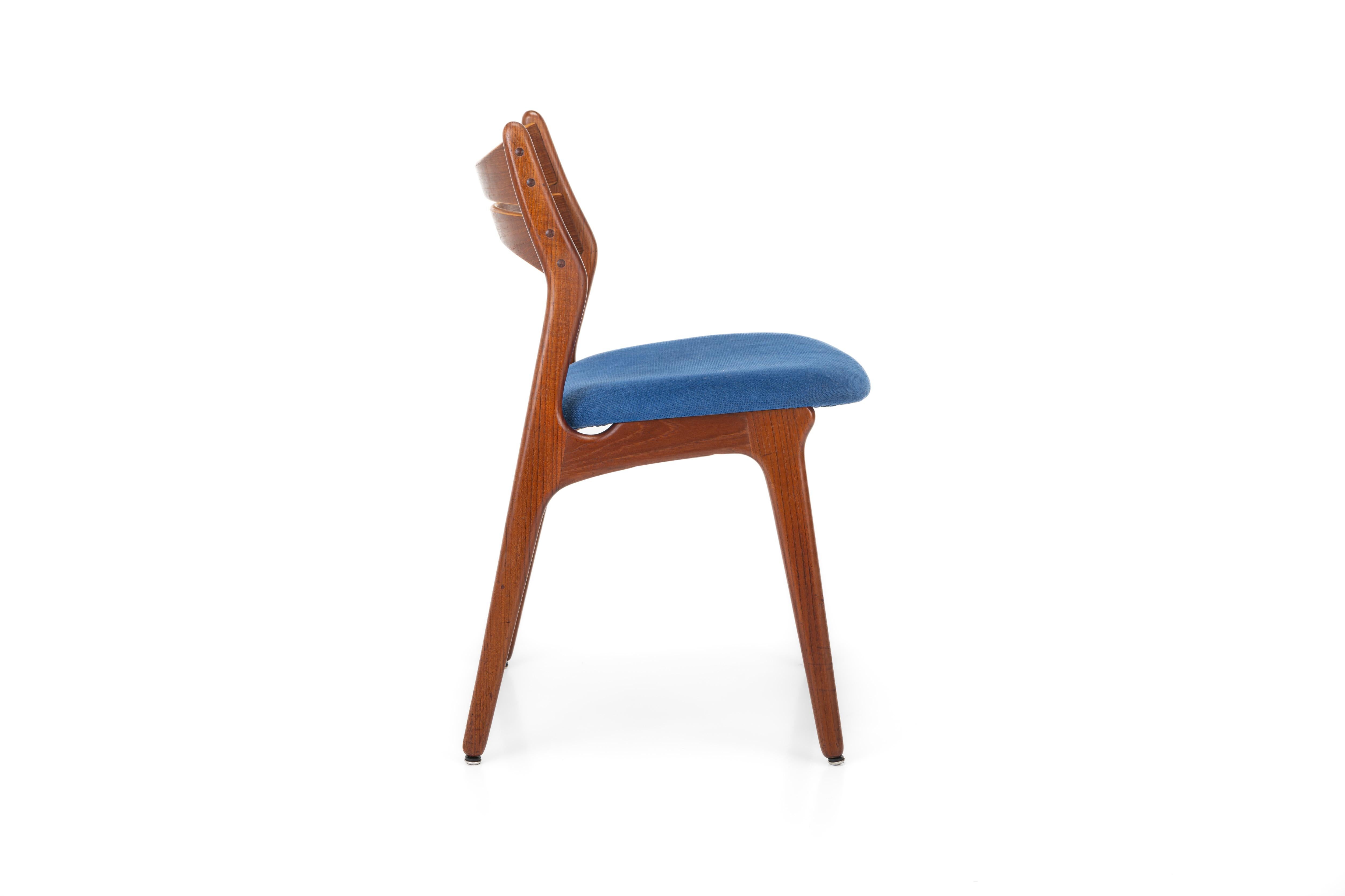 20th Century Set of six 'Model 310' dining chairs by Erik Buch for Christian Christensen
