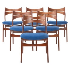 Ensemble de six chaises de salle à manger modèle 310 d'Erik Buch pour Christian Christensen