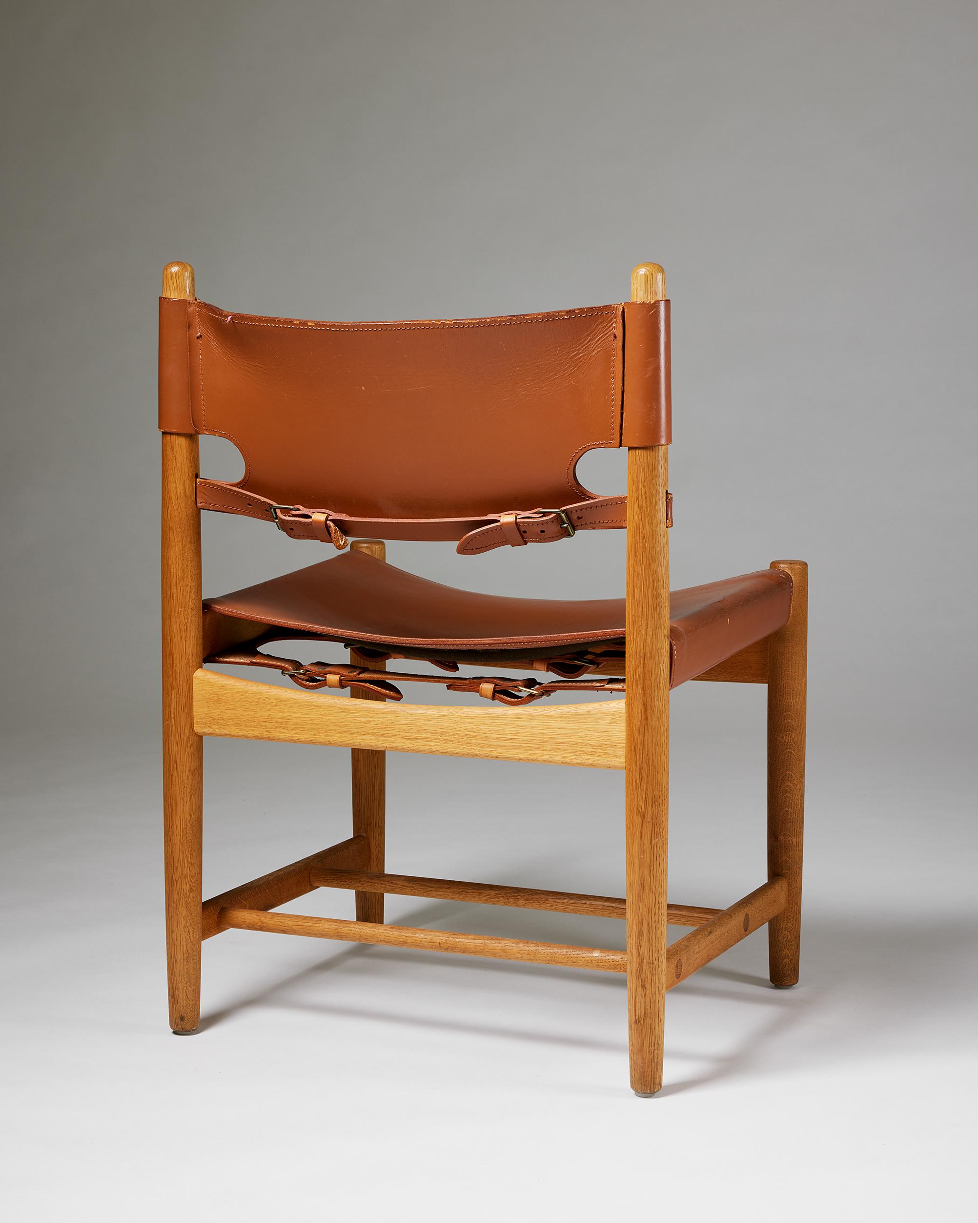 Satz von sechs Esszimmerstühlen Modell 3238 „Spanish“, entworfen von Borge Mogensen im Angebot 9