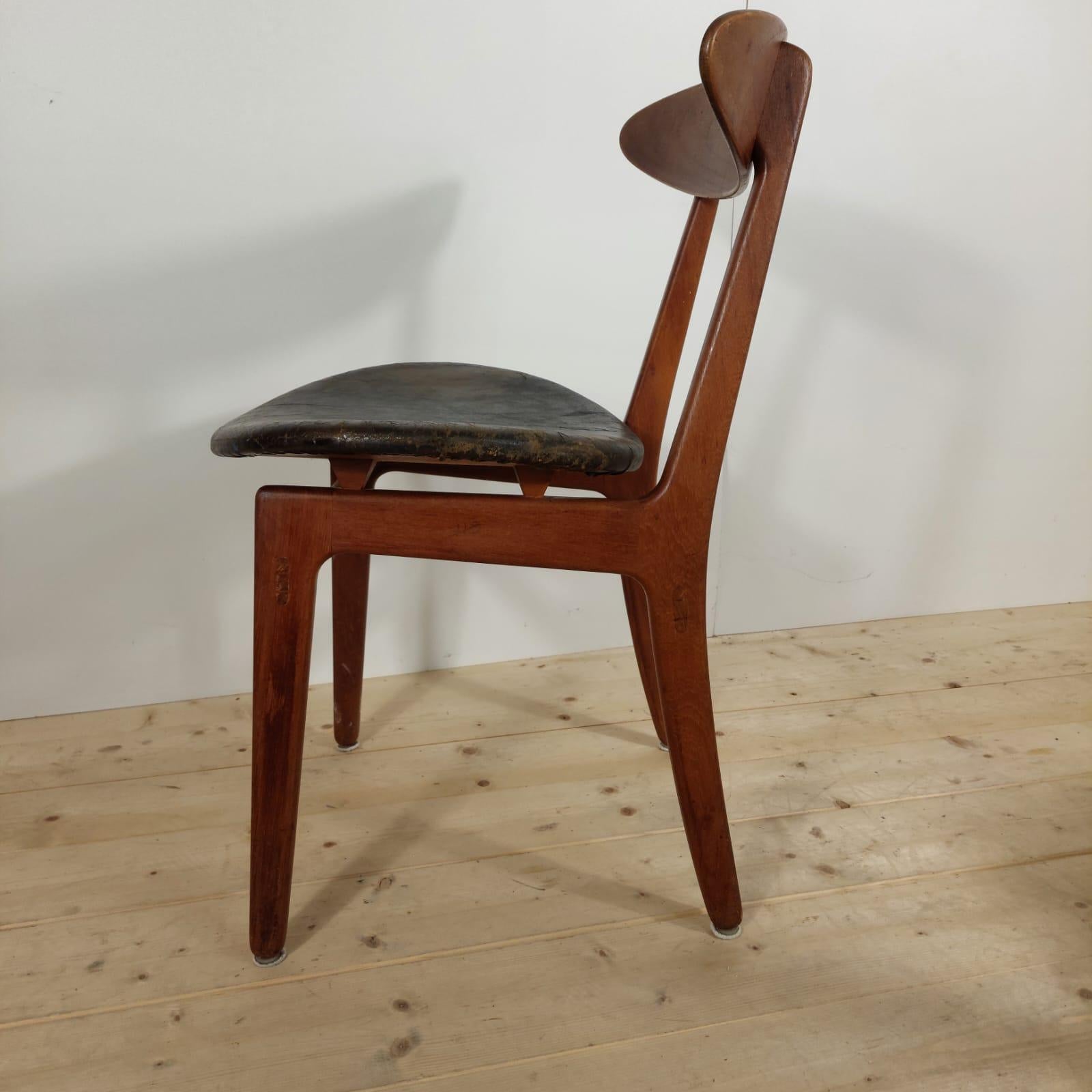 Satz von sechs Stühlen Modell 402 von Vilhelm Wohlert für Soborg Mobelfabrik (Moderne der Mitte des Jahrhunderts) im Angebot