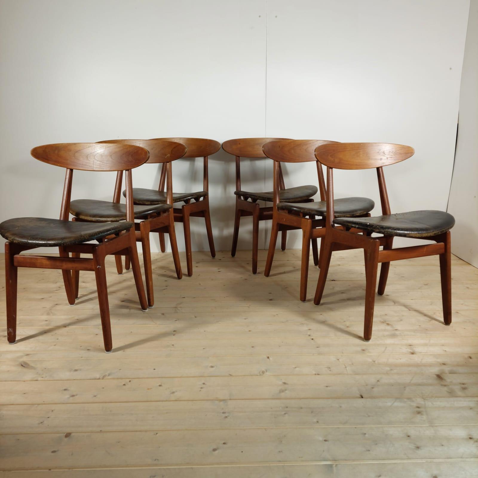 Satz von sechs Stühlen Modell 402 von Vilhelm Wohlert für Soborg Mobelfabrik (Danish) im Angebot