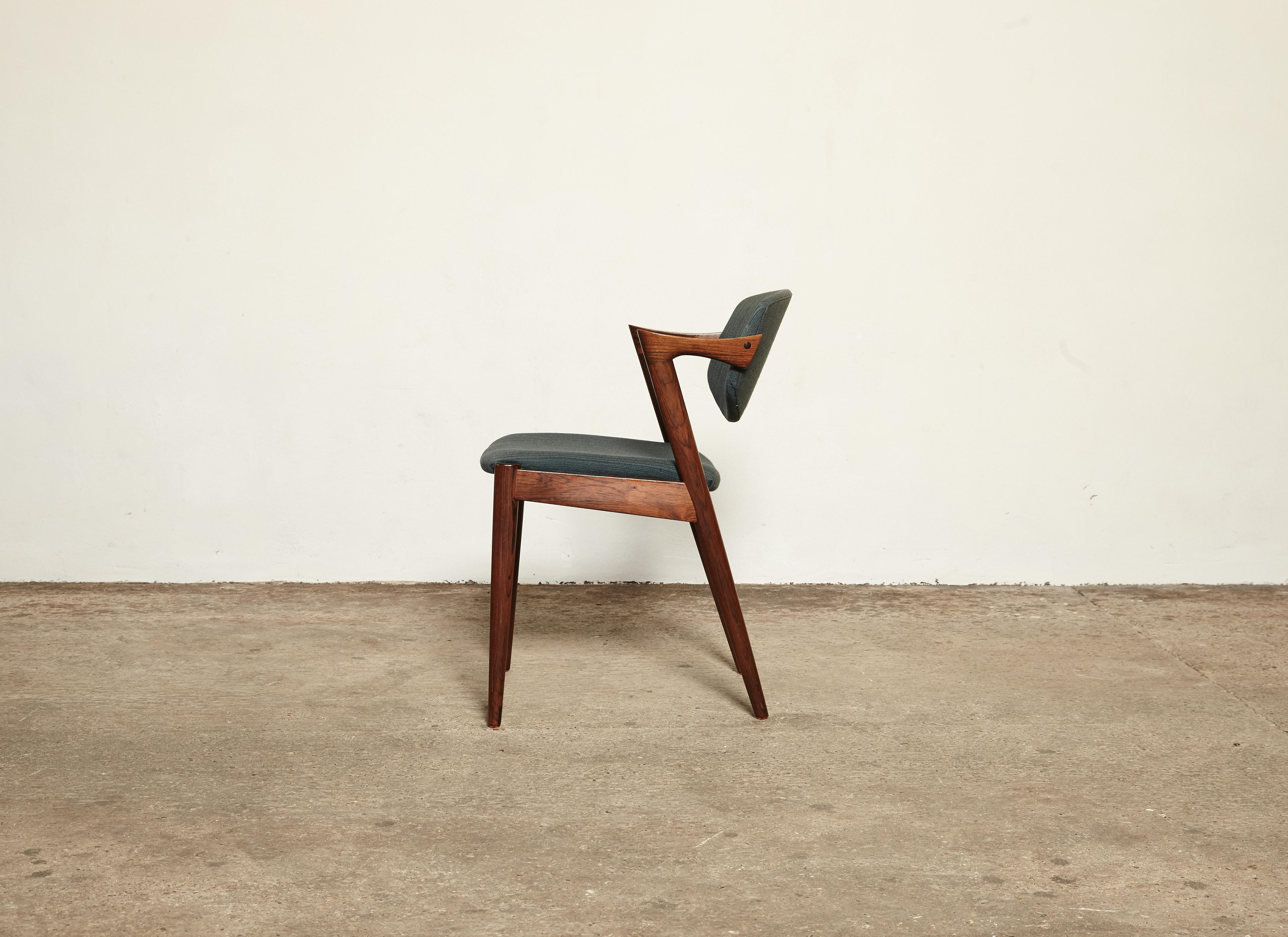 Set of Six Model 42 Rosewood Dining Chairs by Kai Kristiansen, Denmark, 1960s 2