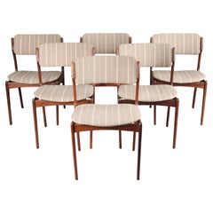 Set of Six Model 49 Dining Chairs in Rosewood by Erik Buch