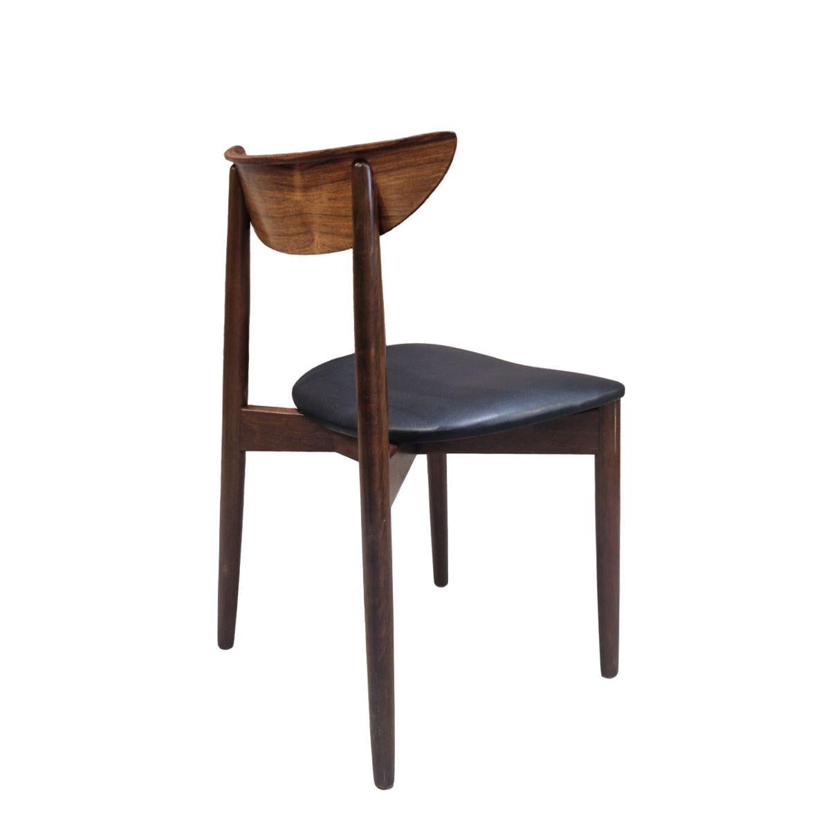 Ensemble de six chaises de salle à manger modèle 58 de Harry Ostergaard pour Randers Mobelfabrik en vente 1