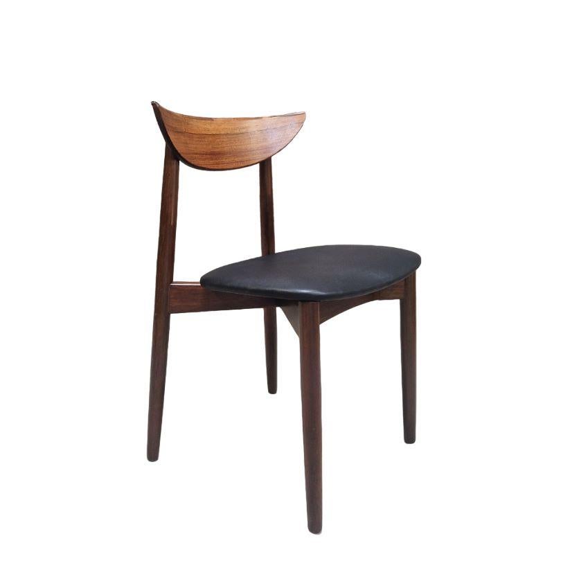 Ensemble de six chaises de salle à manger modèle 58 de Harry Ostergaard pour Randers Mobelfabrik en vente 2