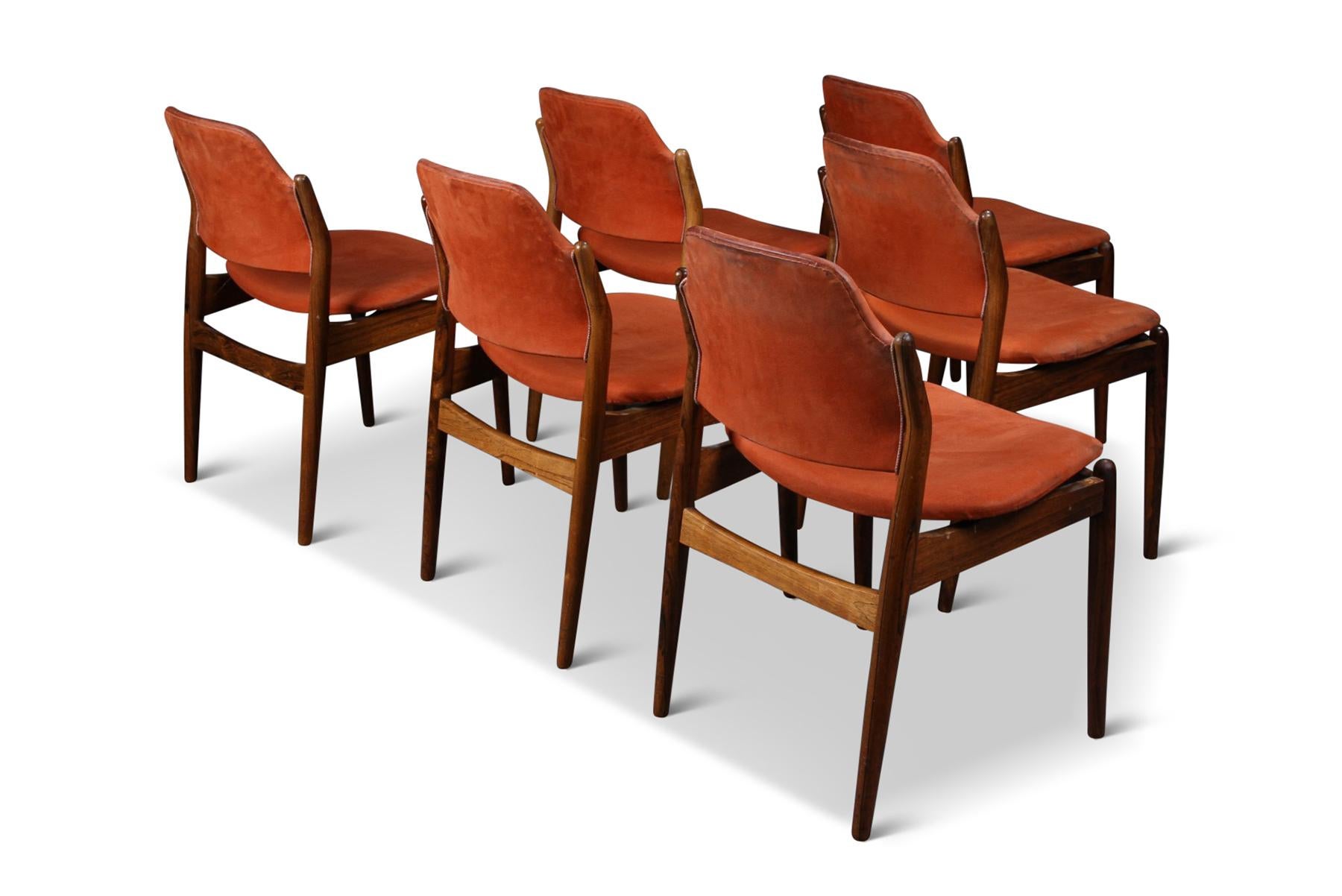 Set of Six Model 62s Dining Chairs in Rosewood by Arne Vodder 1