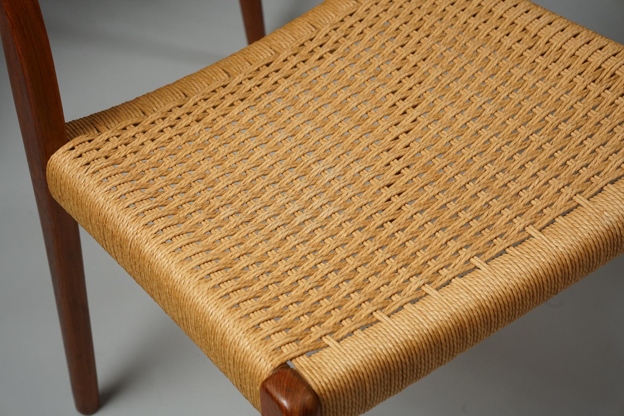 Set di sei sedie Model 71, Niels O. Møller, J.L. Møllers Møbelfabrik, 1950/1960 In condizioni buone a Helsinki, Uusimaa