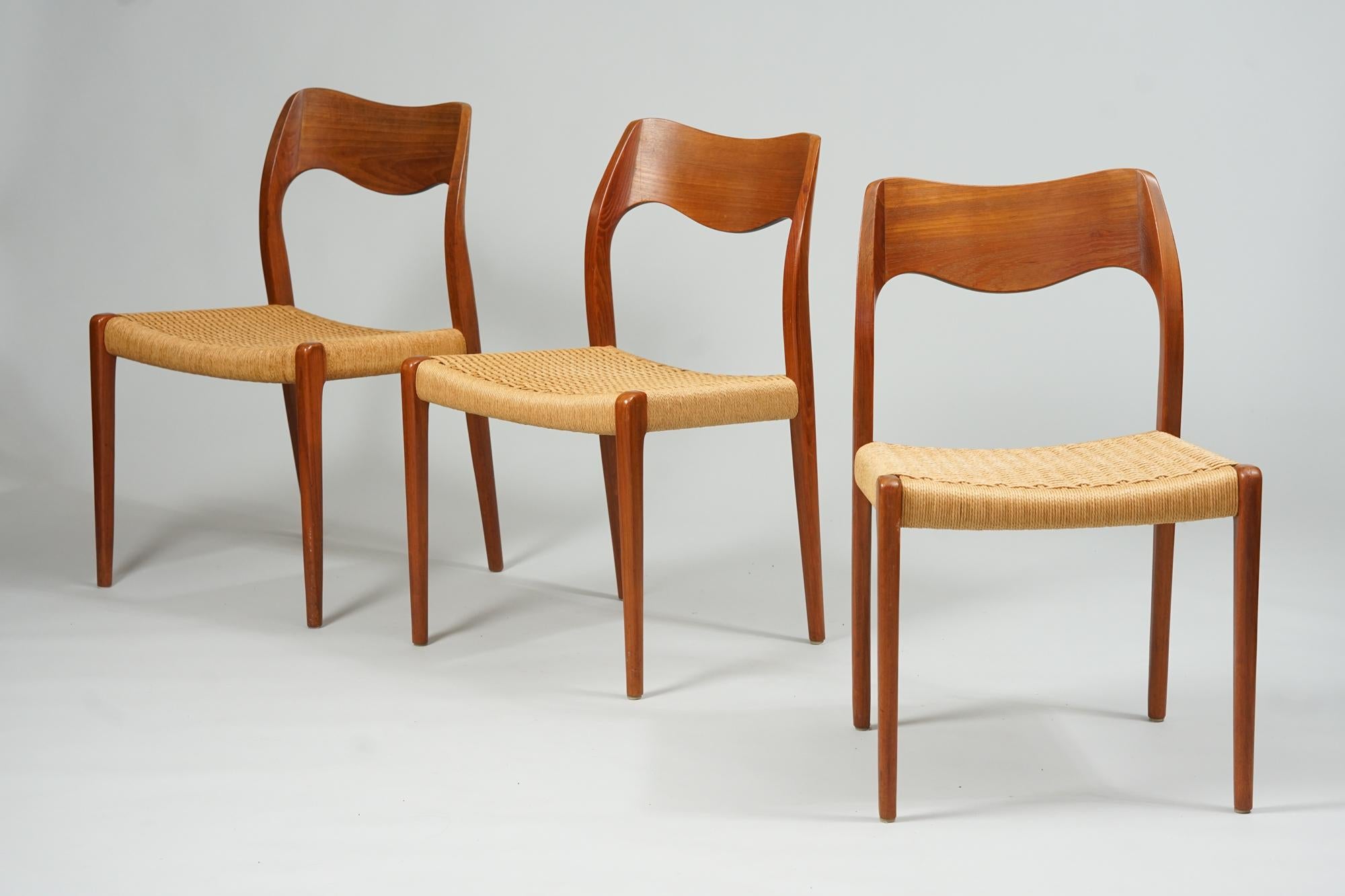 Set di sei sedie Model 71, Niels O. Møller, J.L. Møllers Møbelfabrik, 1950/1960 2