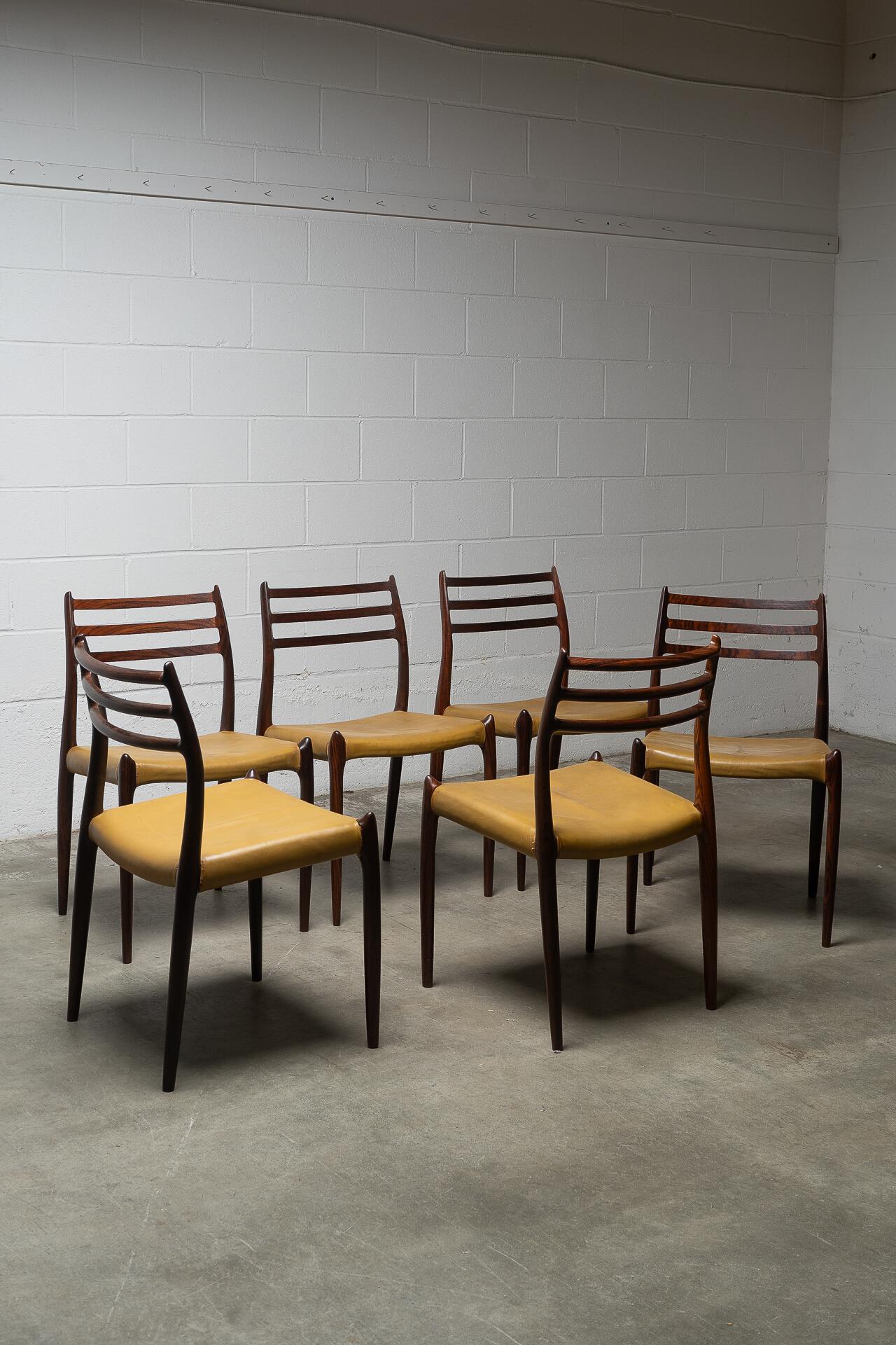 Set of Six Model 78 Dining Chairs by Niels Otto Møller en vente 2