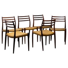 Set of Six Model 78 Dining Chairs by Niels Otto Møller