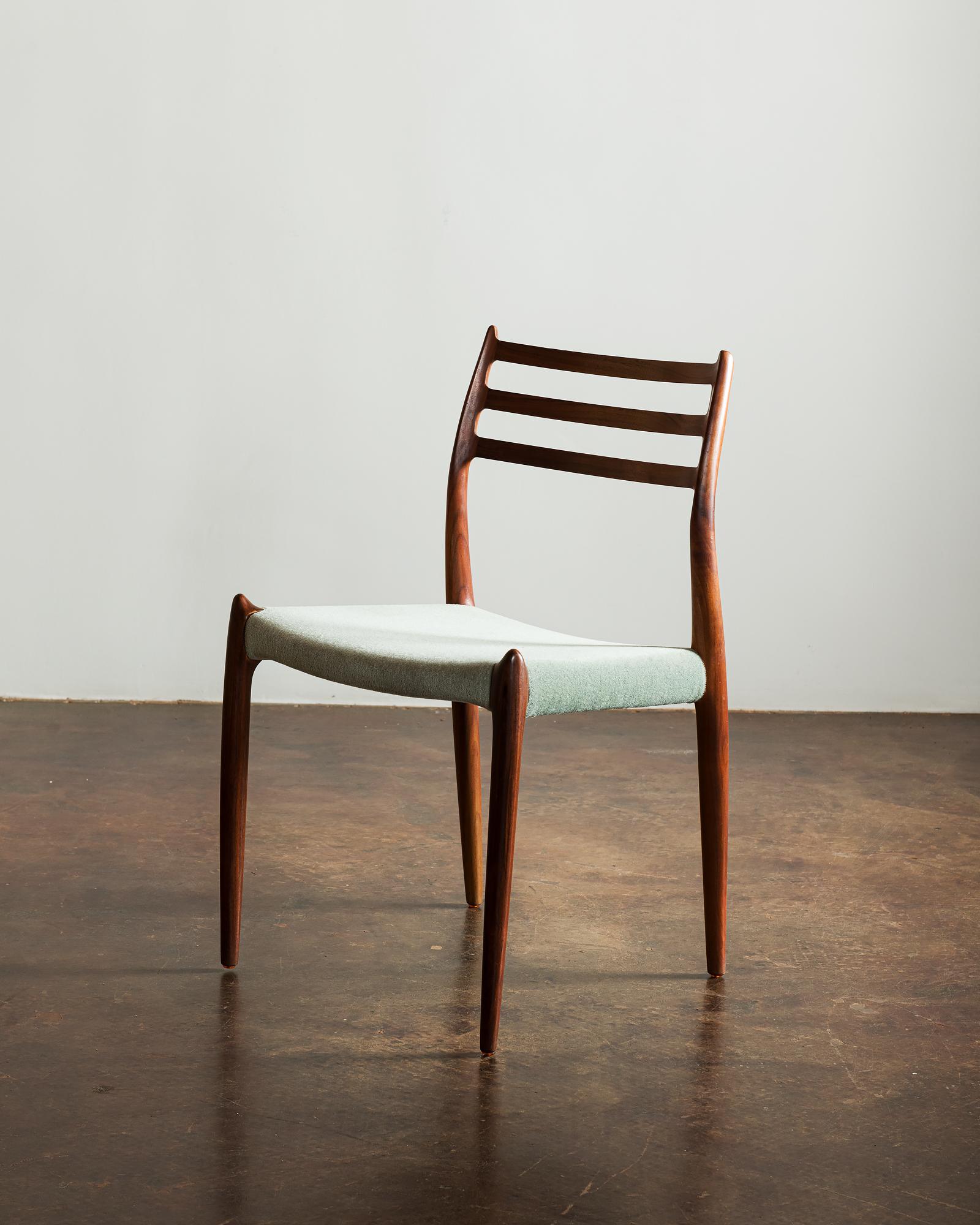 Set of Six Model 78 Rosewood Chairs by Niels O. Møller, Denmark, 1960s 2