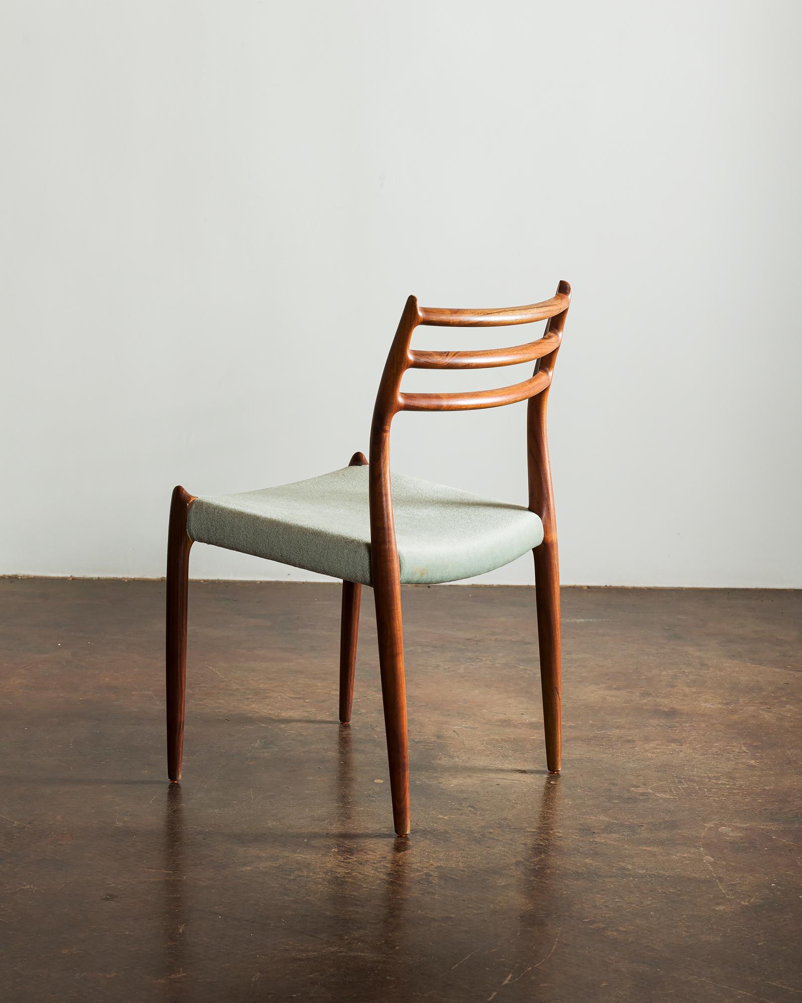 Set of Six Model 78 Rosewood Chairs by Niels O. Møller, Denmark, 1960s 1