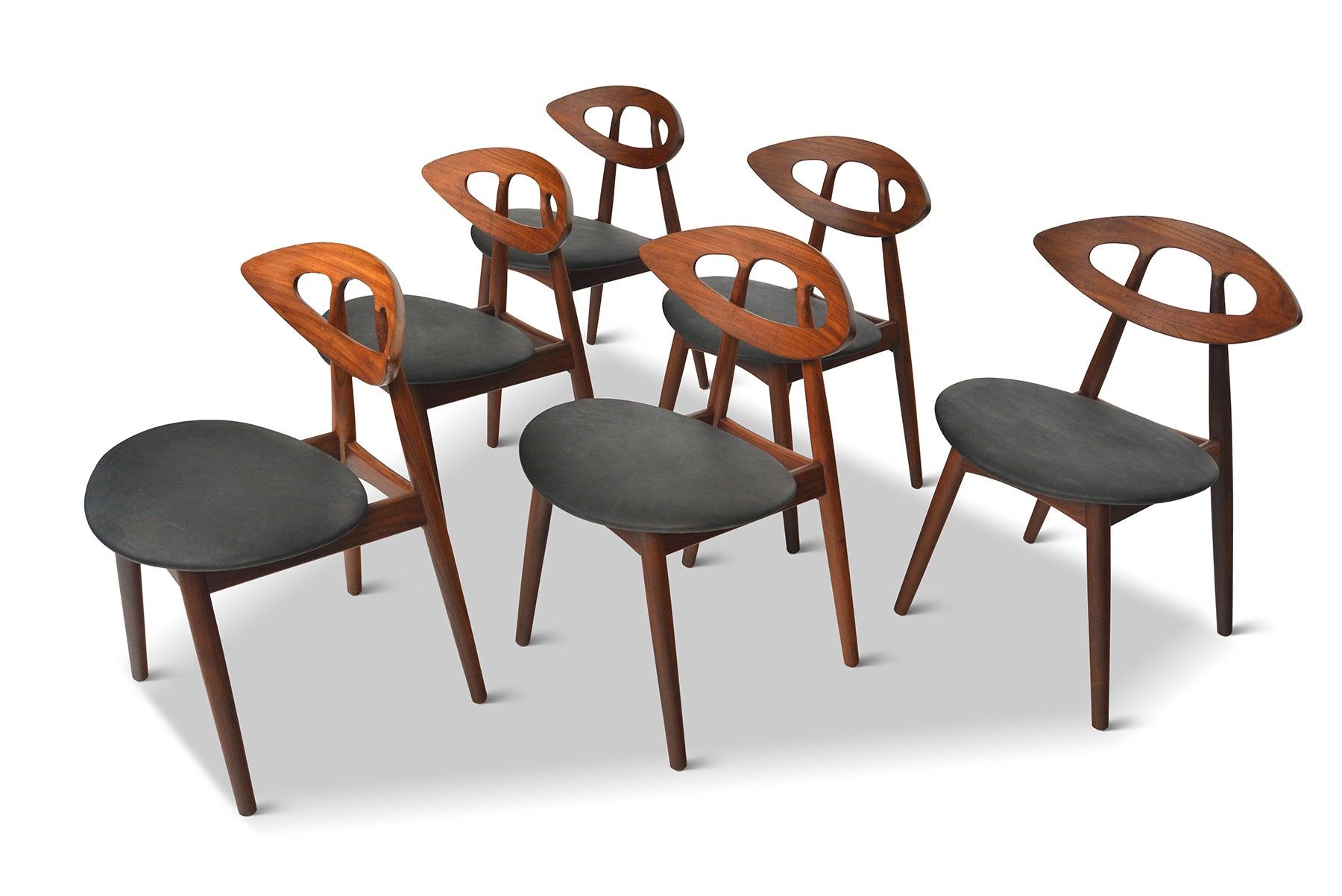 Set of Six Model 84 Eye Chairs in Oak by Ejvind A. Johansson 3