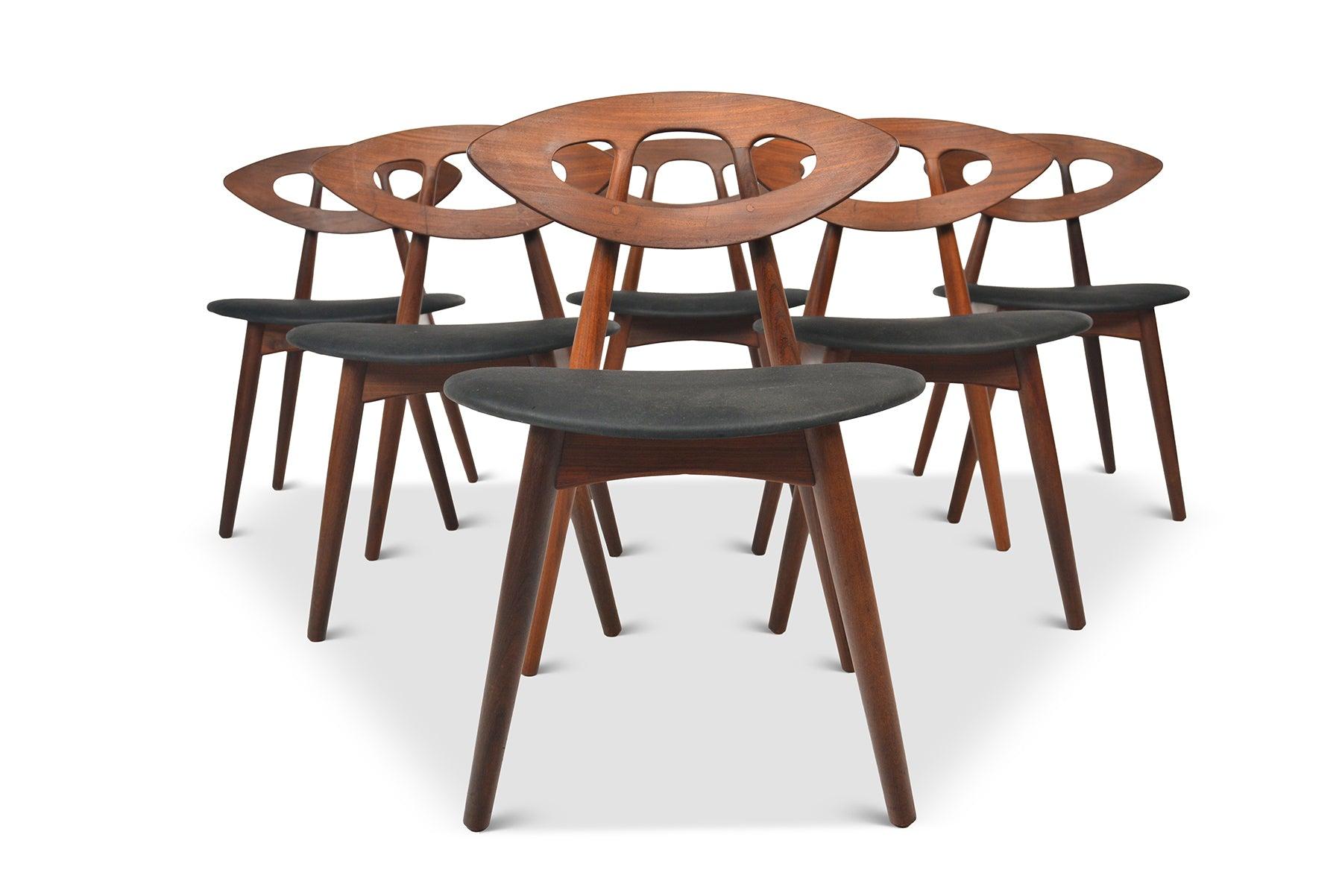 Set of Six Model 84 Eye Chairs in Oak by Ejvind A. Johansson 5