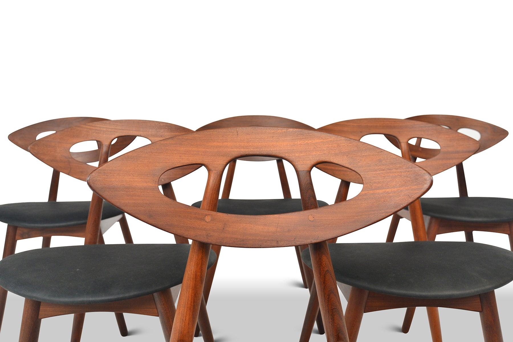 Set of Six Model 84 Eye Chairs in Oak by Ejvind A. Johansson 6
