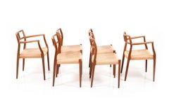 Set of Six Model No. 79 & No. 64 Dining Chairs in Teak by Niels Otto Møller