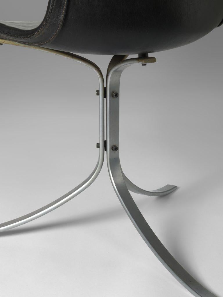 Acier Ensemble de six chaises de salle à manger modèle PK9 conçues par Poul Kjaerholm, Danemark, années 1960 en vente