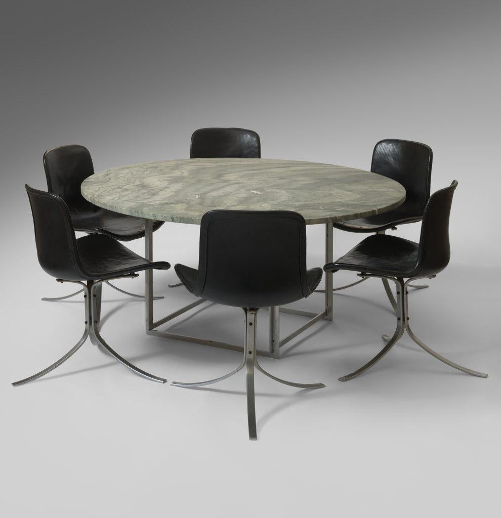 Ensemble de six chaises de salle à manger modèle PK9 conçues par Poul Kjaerholm, Danemark, années 1960 en vente 2