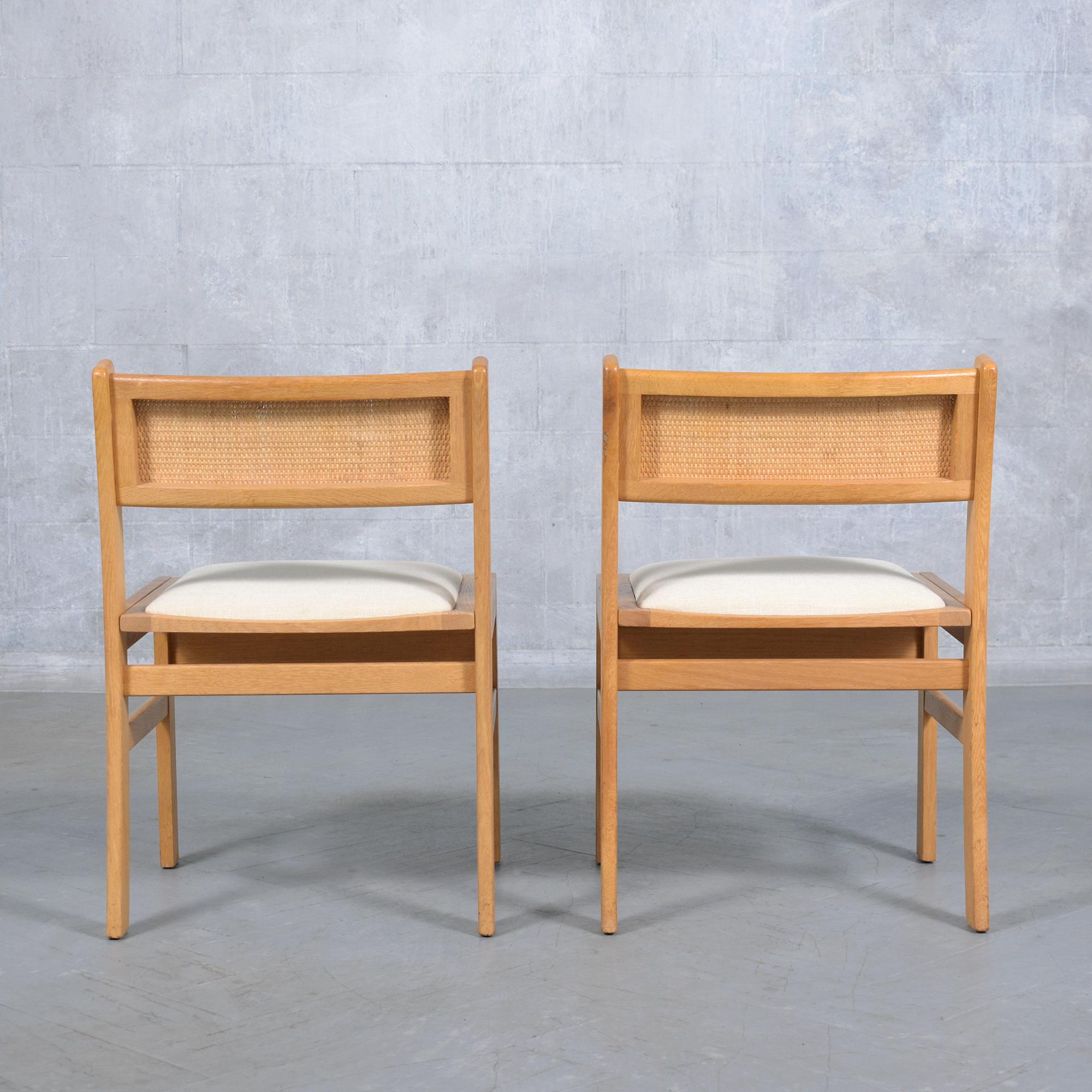 Cane Elegant Set of Six Danish Dining Chairs by Kurt Ostervig For Sale