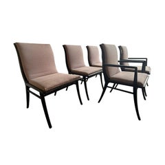 Set aus sechs modernen, ebonisierten Esszimmerstühlen im Stil von T.H. Robsjohn-Gibbi
